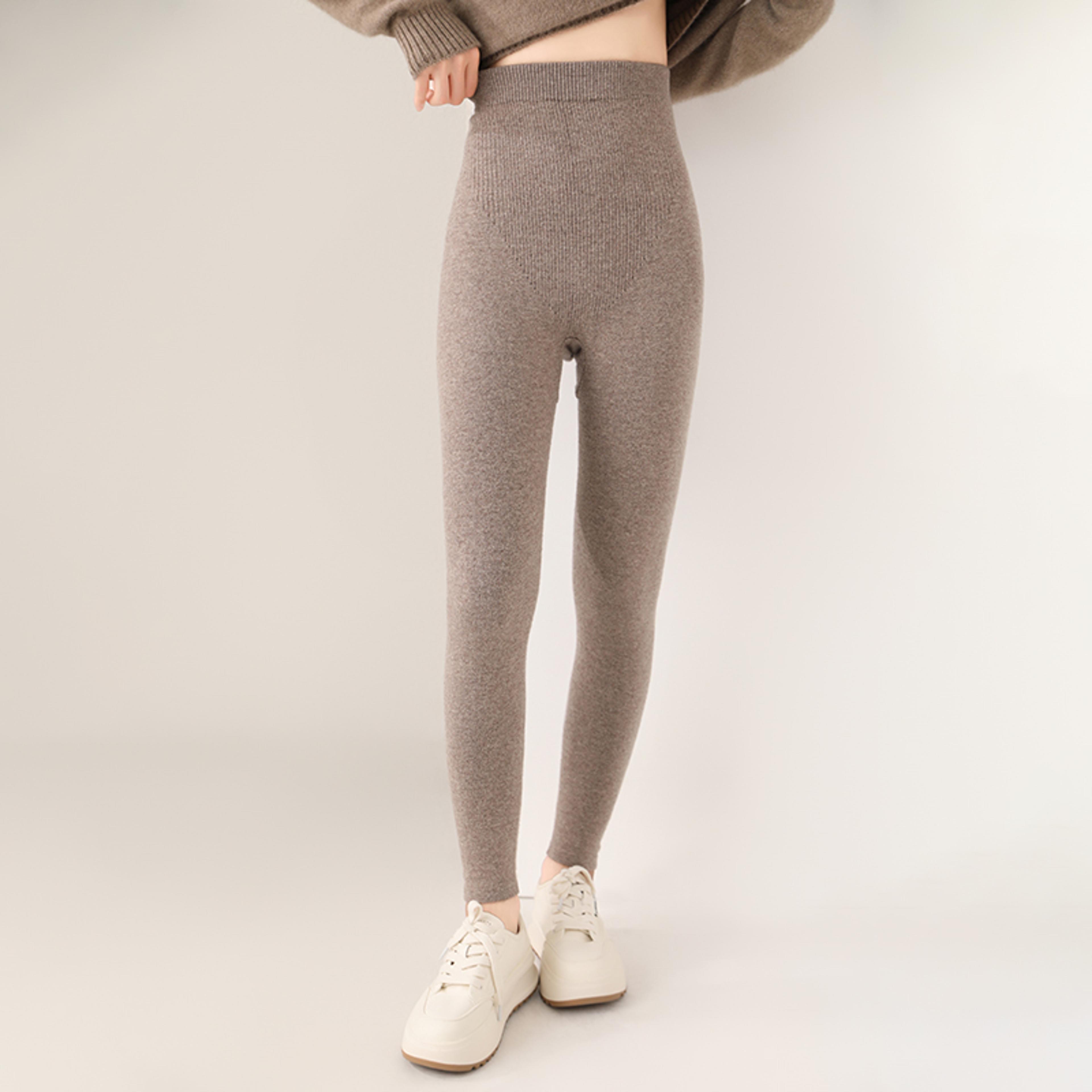 new women's wool leggings, slim fit and warm, knitted long australian wool leggings for autumn and winter