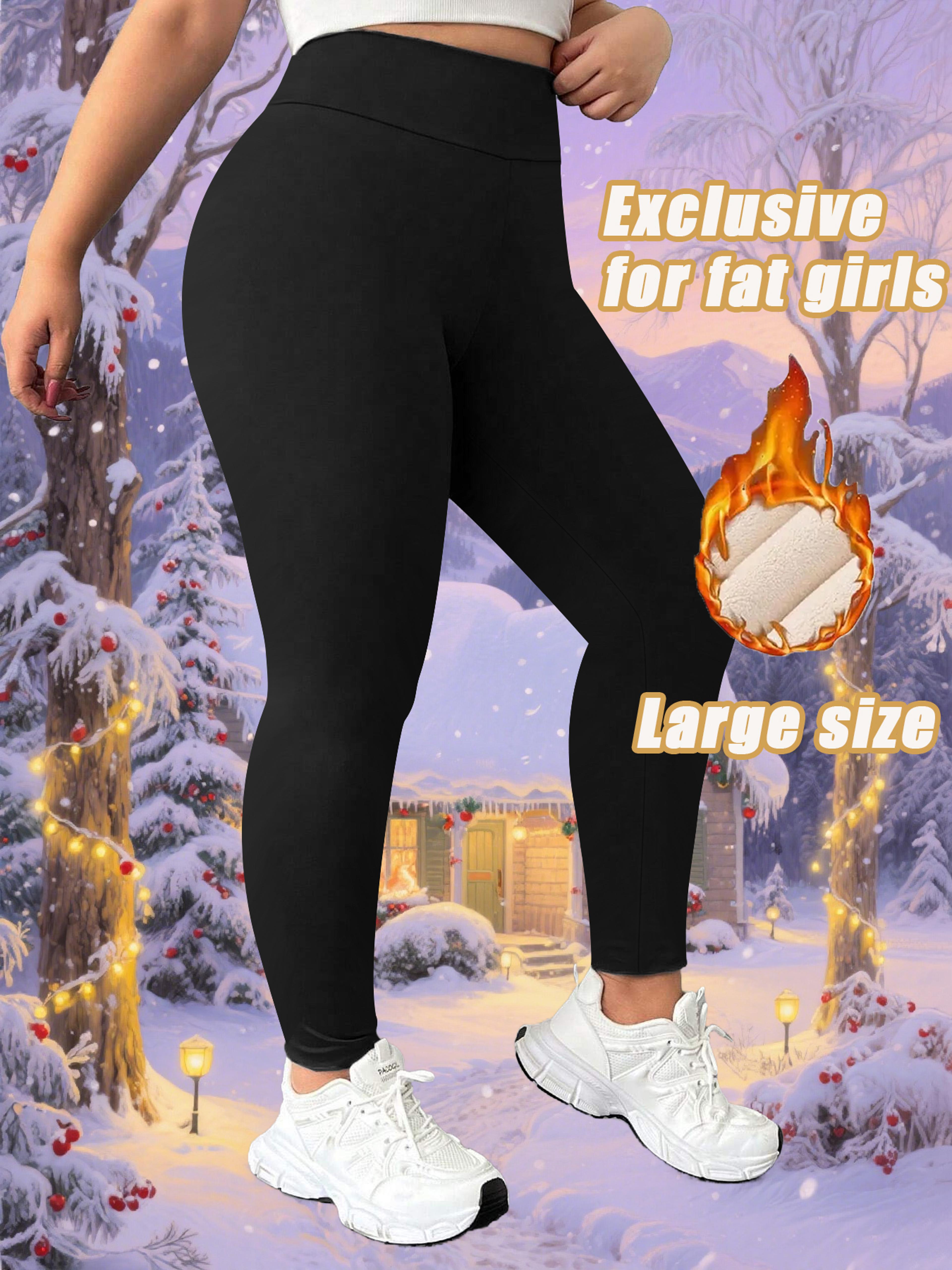 winter fleece lined leggings for women, high waisted, high elasticity, warm and comfortable for sports, yoga, and lounge