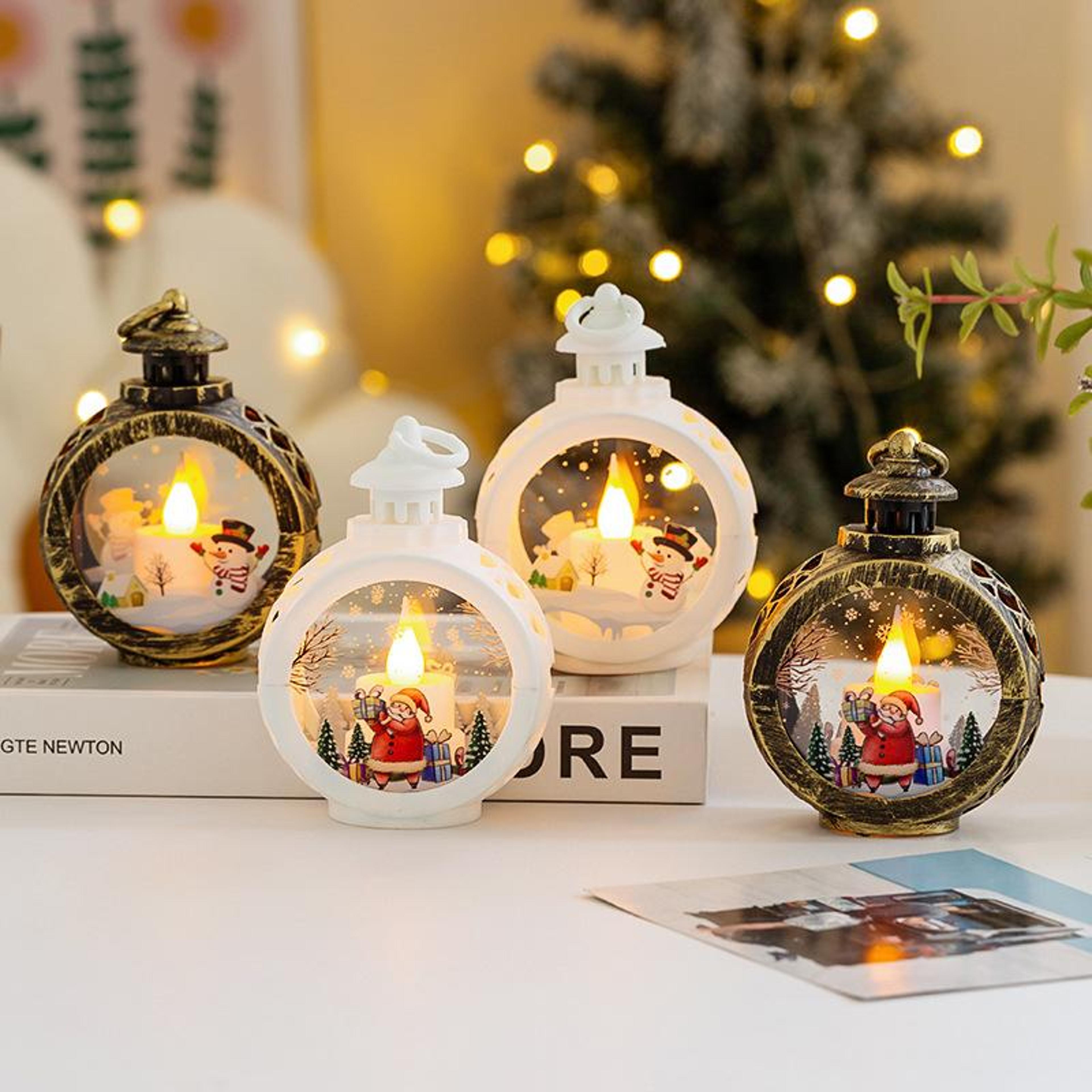 christmas retro luminous night light, christmas decoration pendant, party decoration props, desktop ornaments, christmas