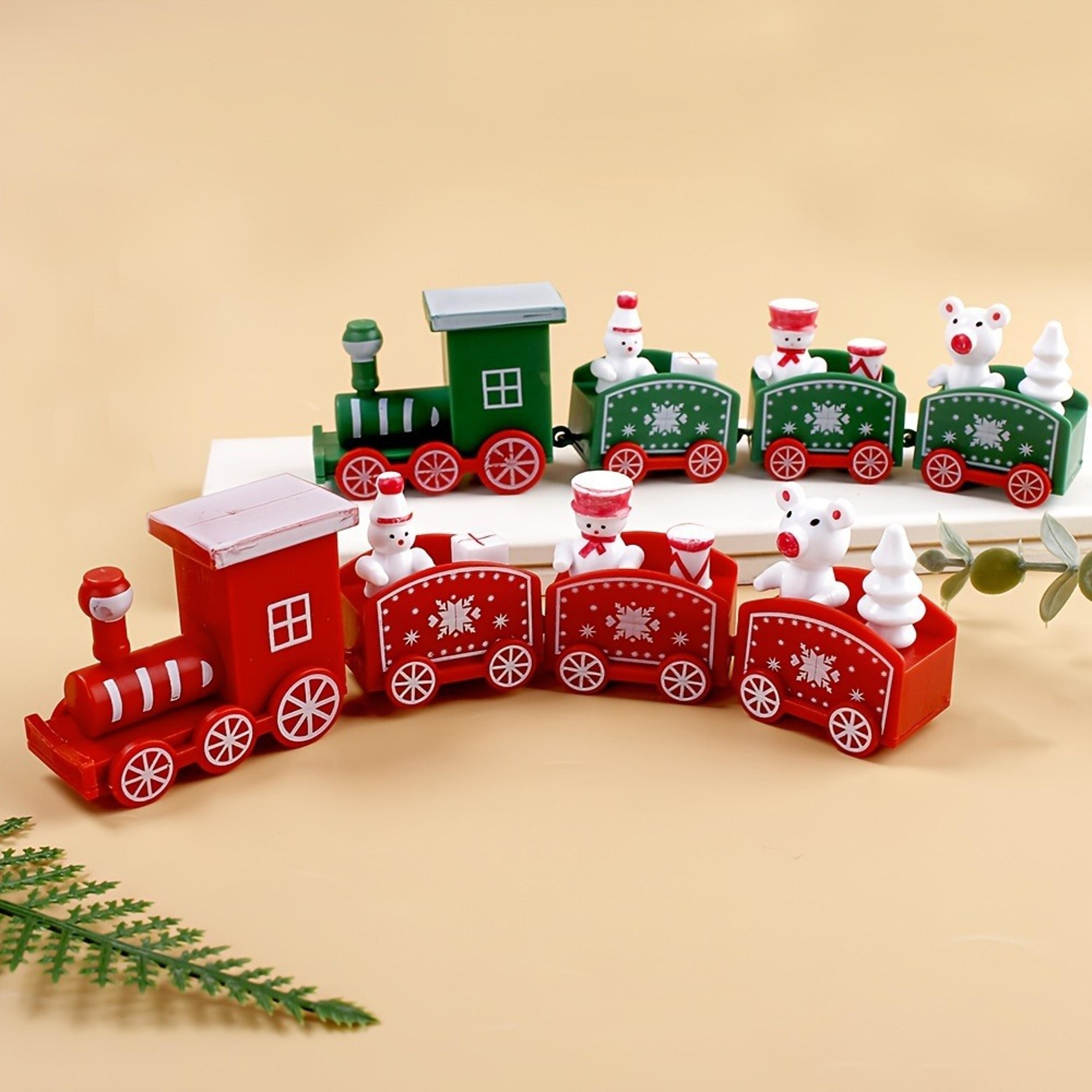 christmas plastic train, merry christmas decorations for home, xmas tree ornament, navidad noel happy new year kids gift