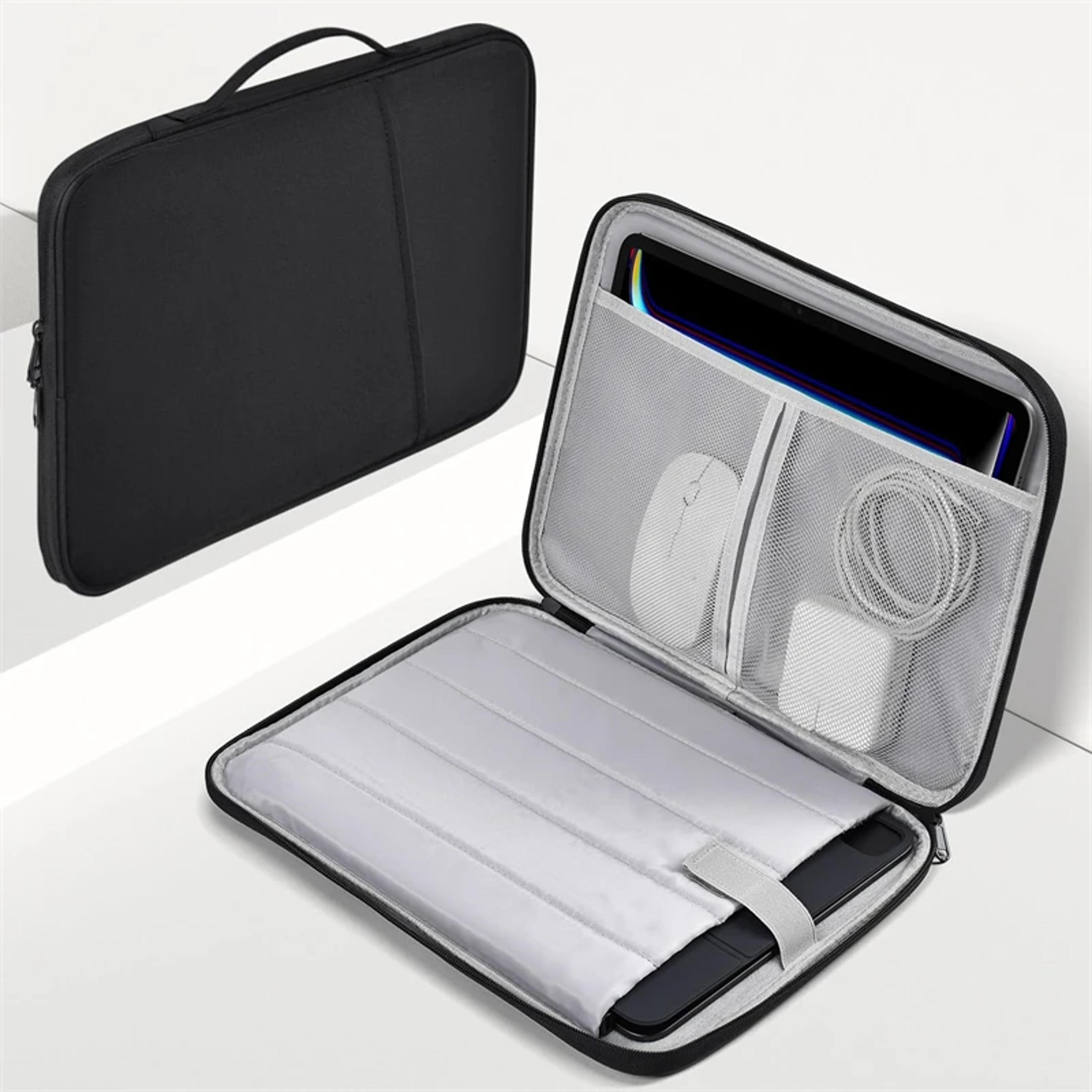 laptop sleeve case for macbook air chip, portable shockproof handle bag, mac book pro cover accessories
