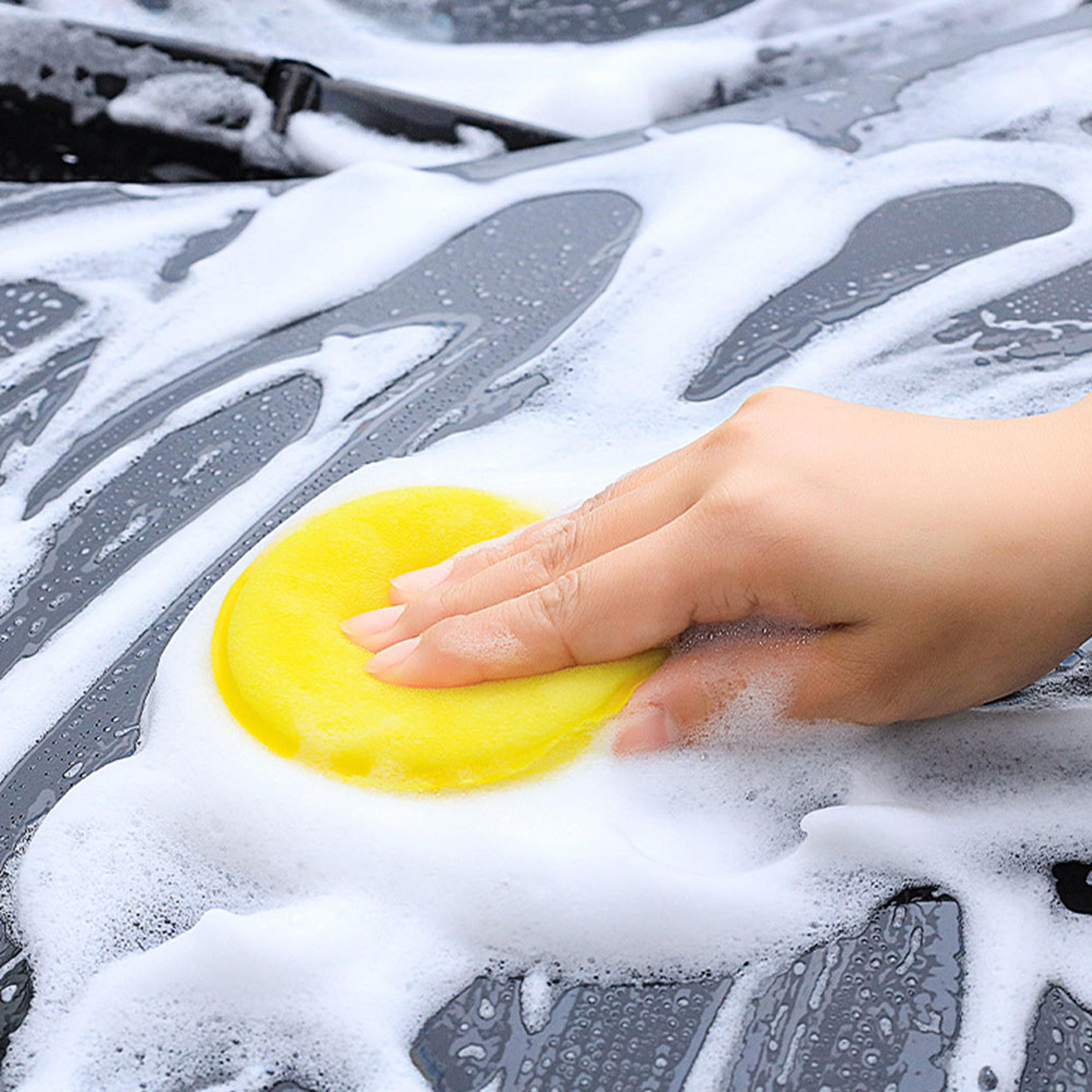 car waxing foam sponge applicator, high-density polishing pads for detailing and cleaning, car care kit