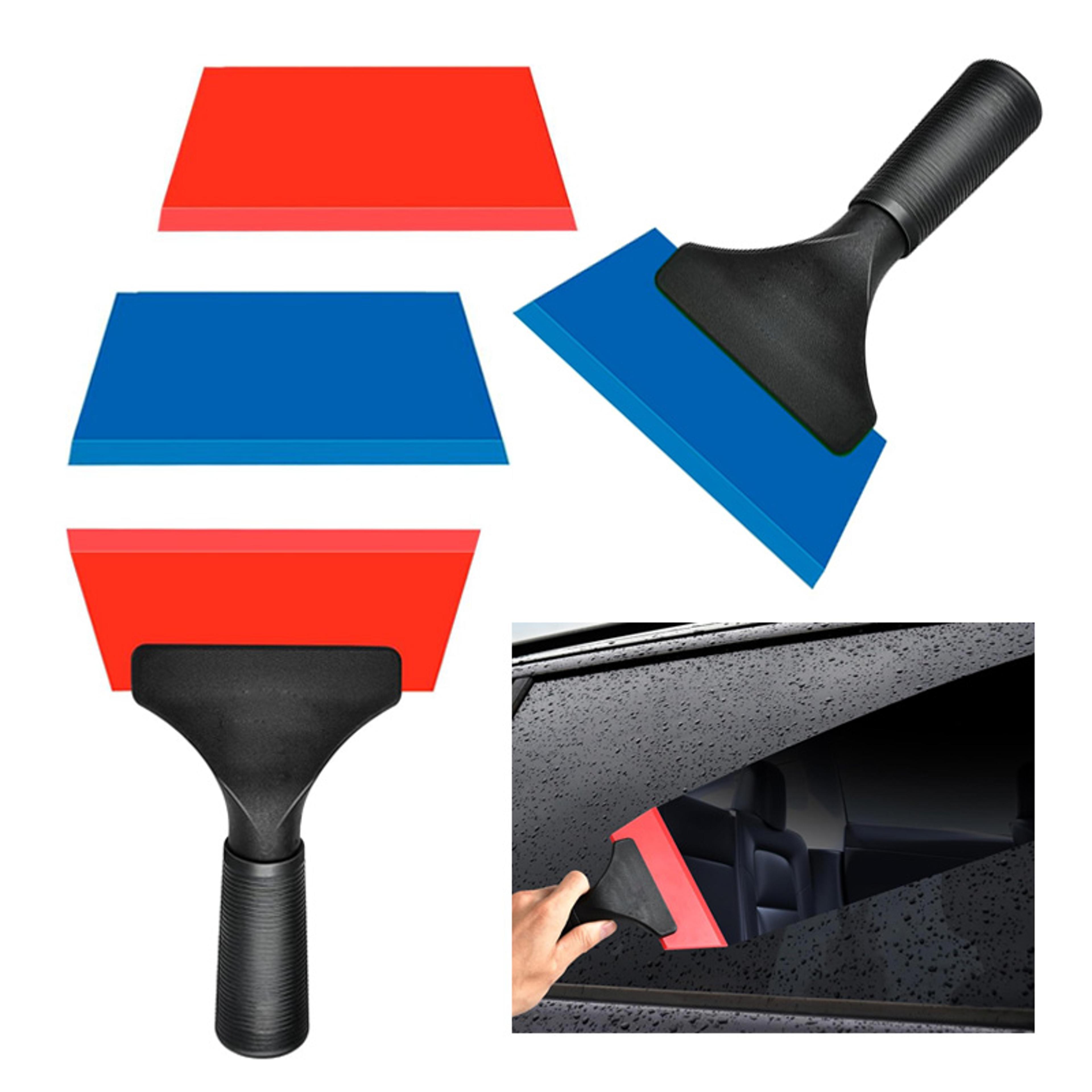 windshield mirror shower scraper, auto glass cleaning silicone squeegee