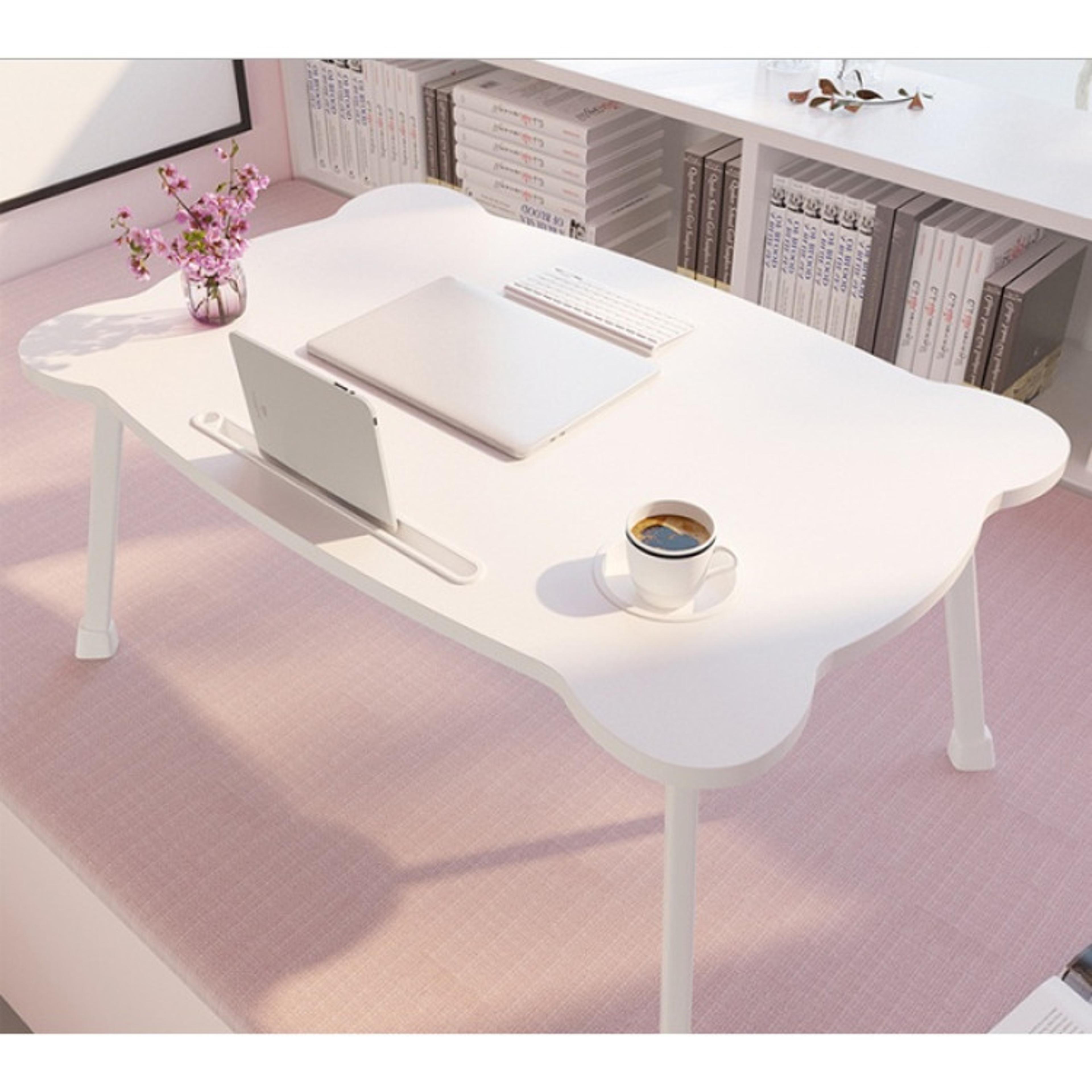 foldable laptop desk, cute bed desk for window seat, portable lazy table for students and working, ideal for bedroom use