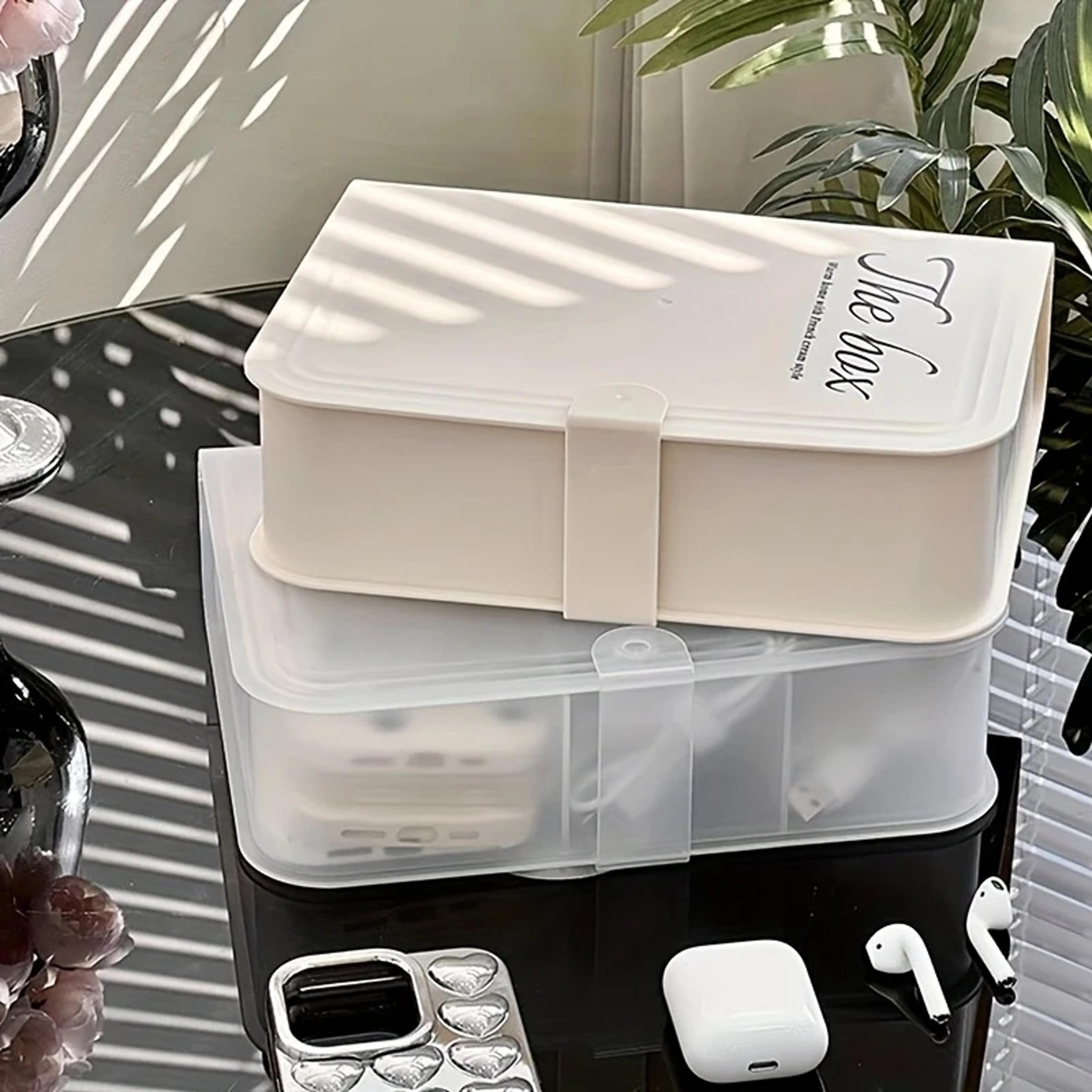 desktop cable management storage box for power cords, phone case, charger plugs, data cables, headphone organizer