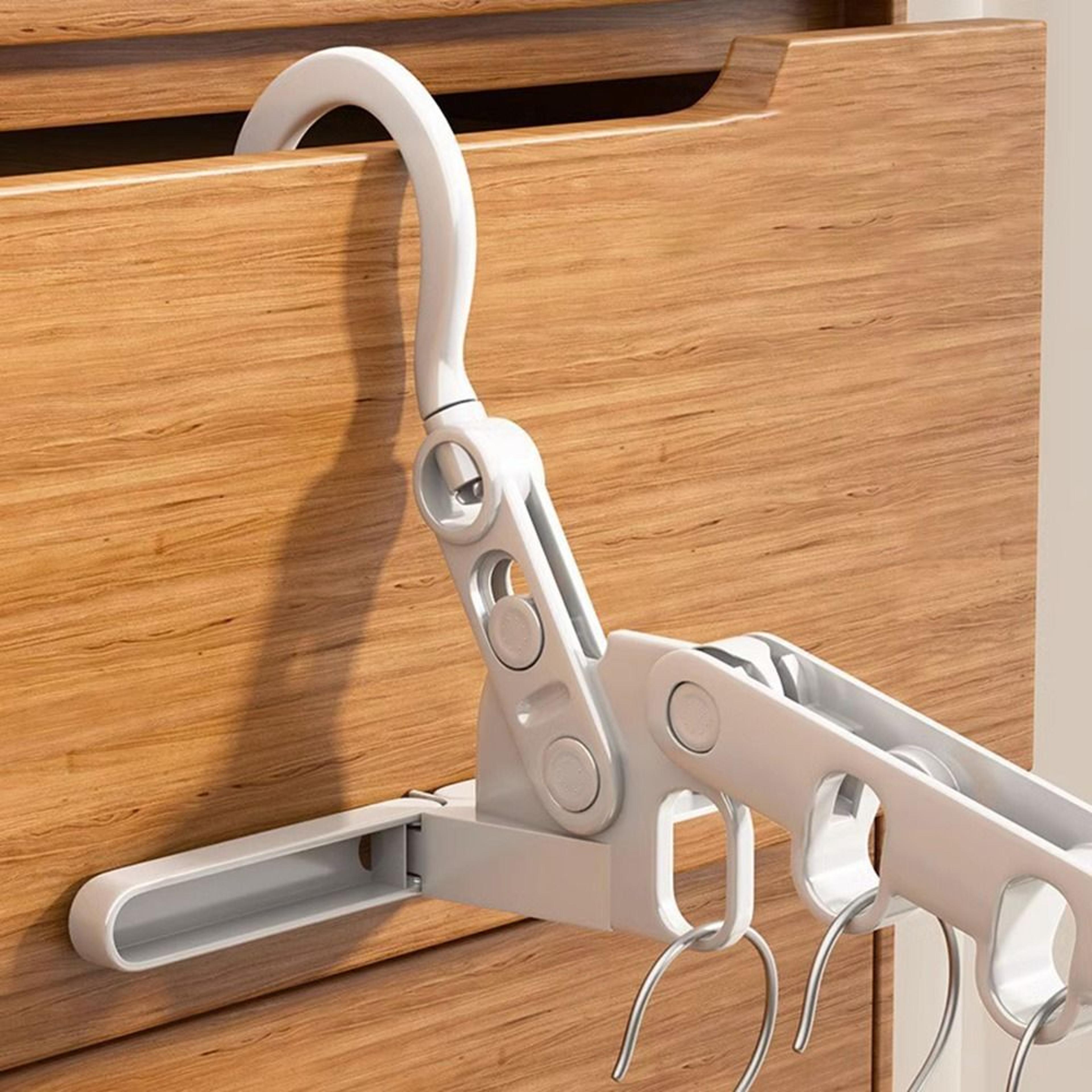foldable clothes drying rack for travel, five hole multi function clothes hook, angle adjustable hotel hanger