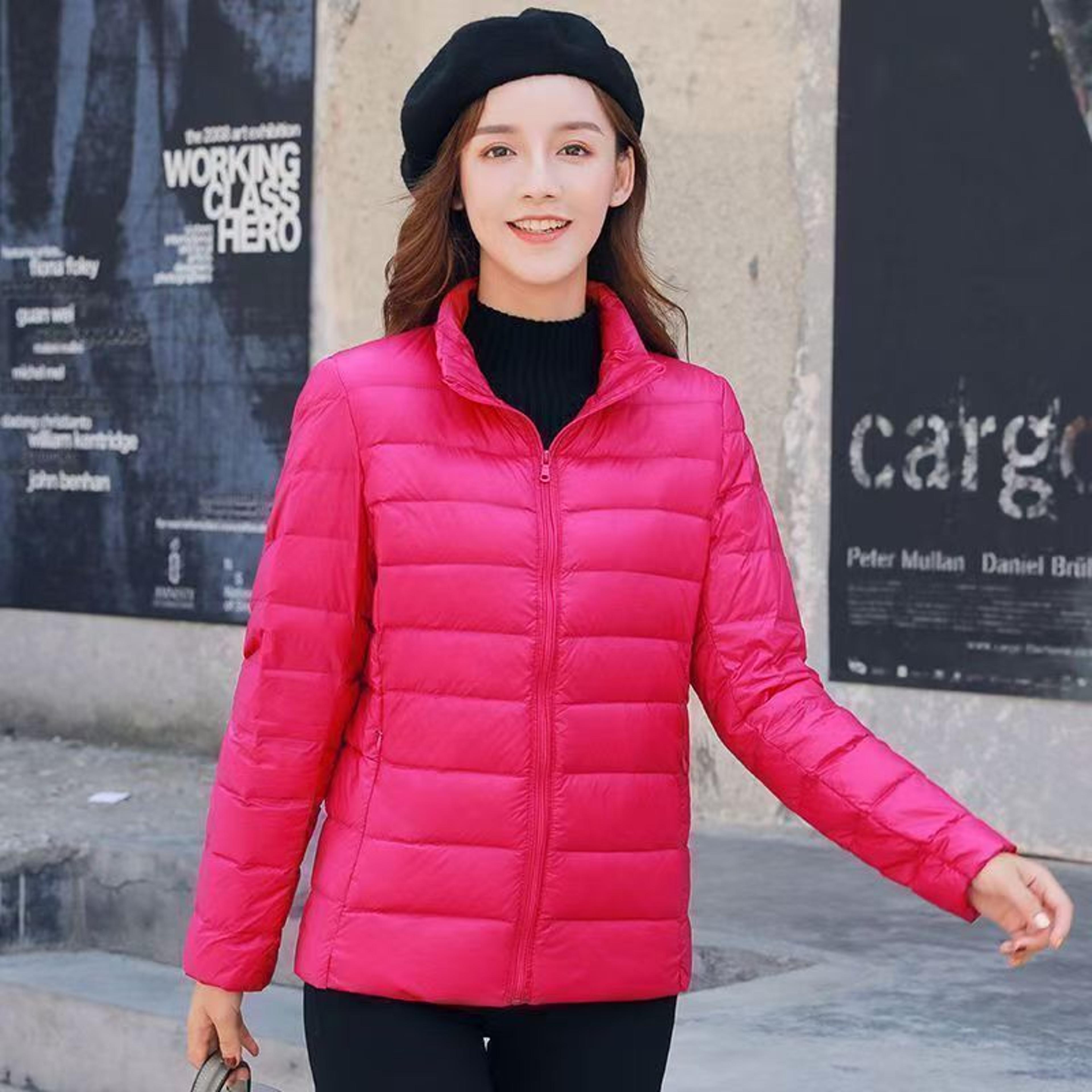 lightweight down jacket women's, short hooded autumn winter, women's clothing down coats, new slim fit thin genuine