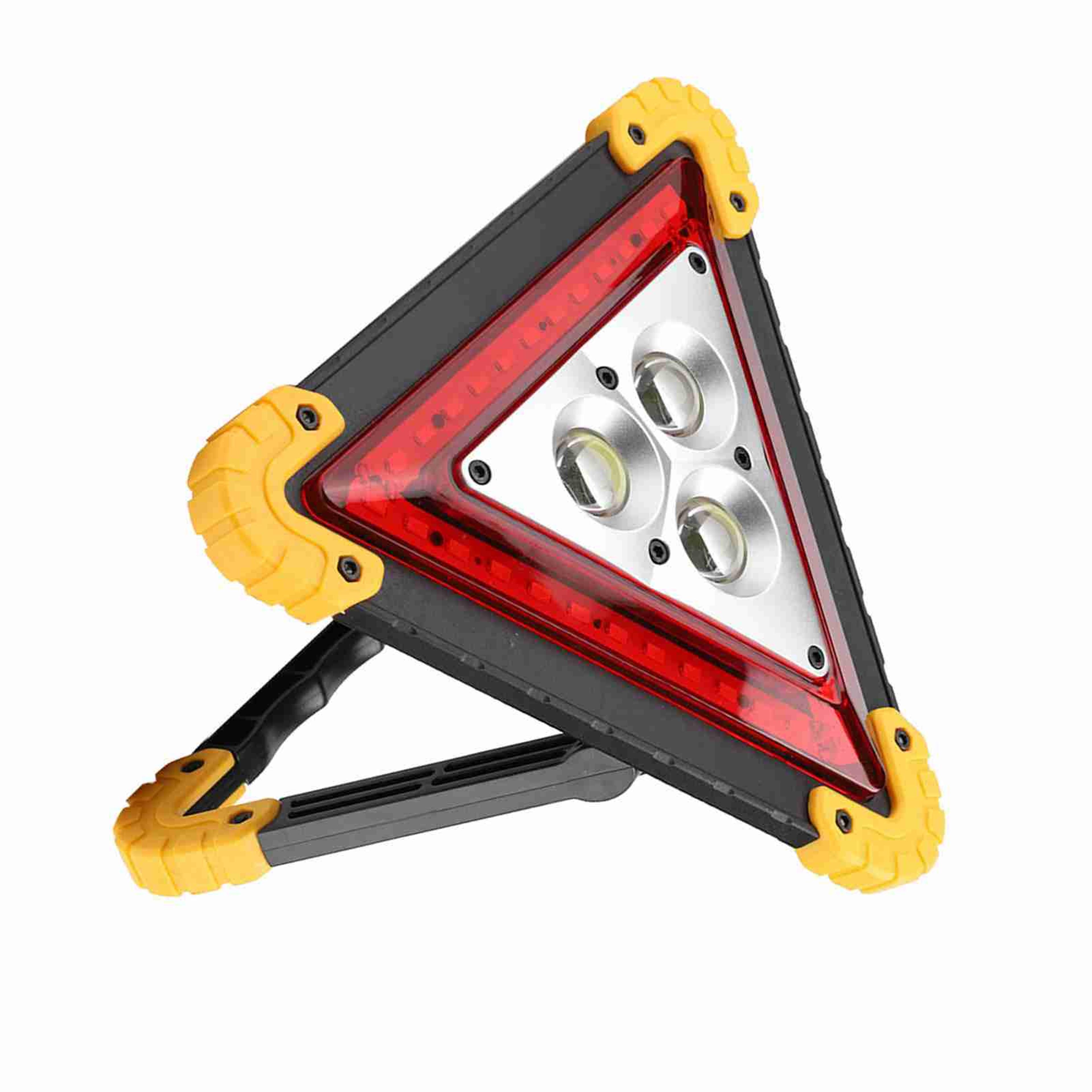 led triangle light car stop sign, multifunction car breakdown emergency safety triangle with red led warning lights