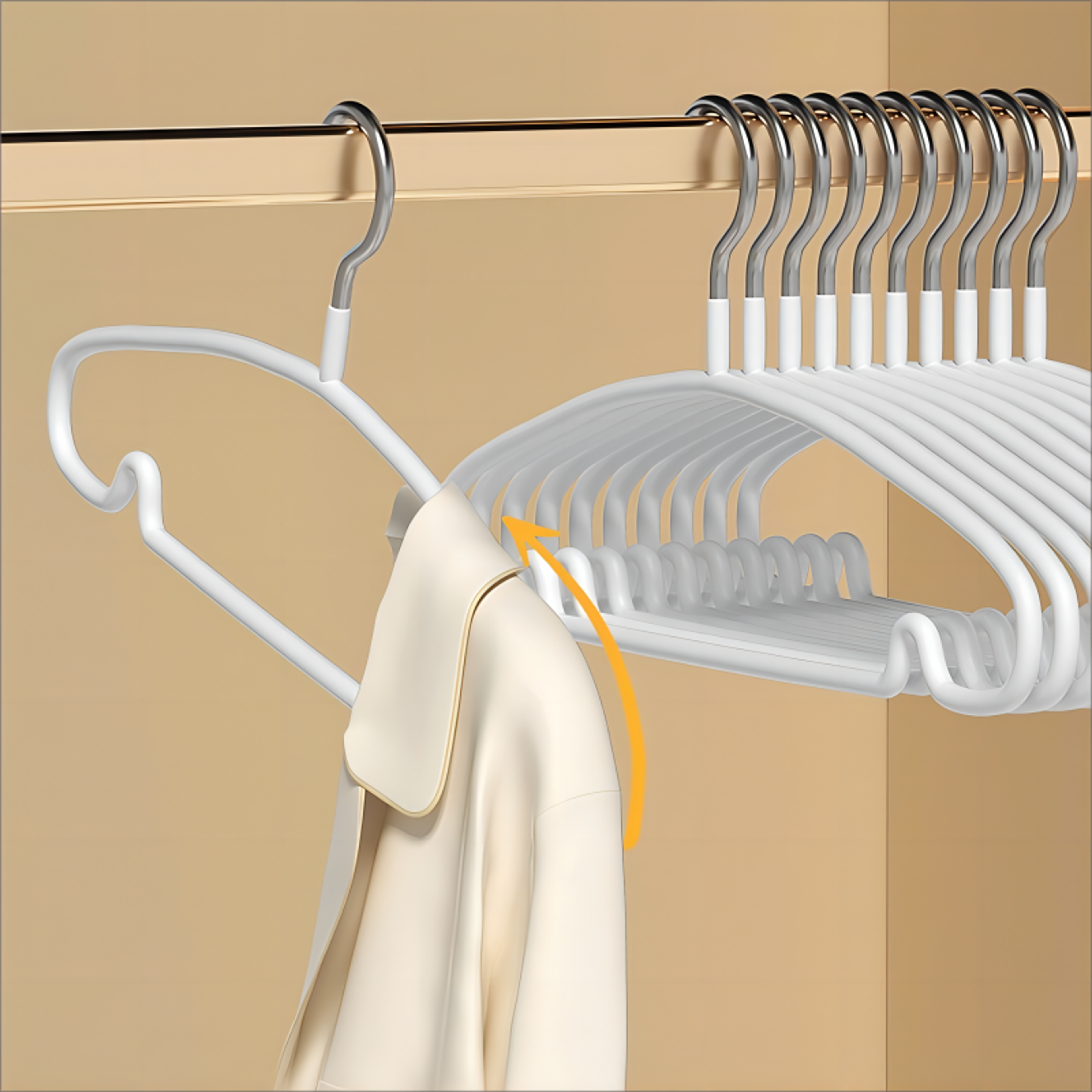 ten pack non slip plastic clothes hangers for closet organization