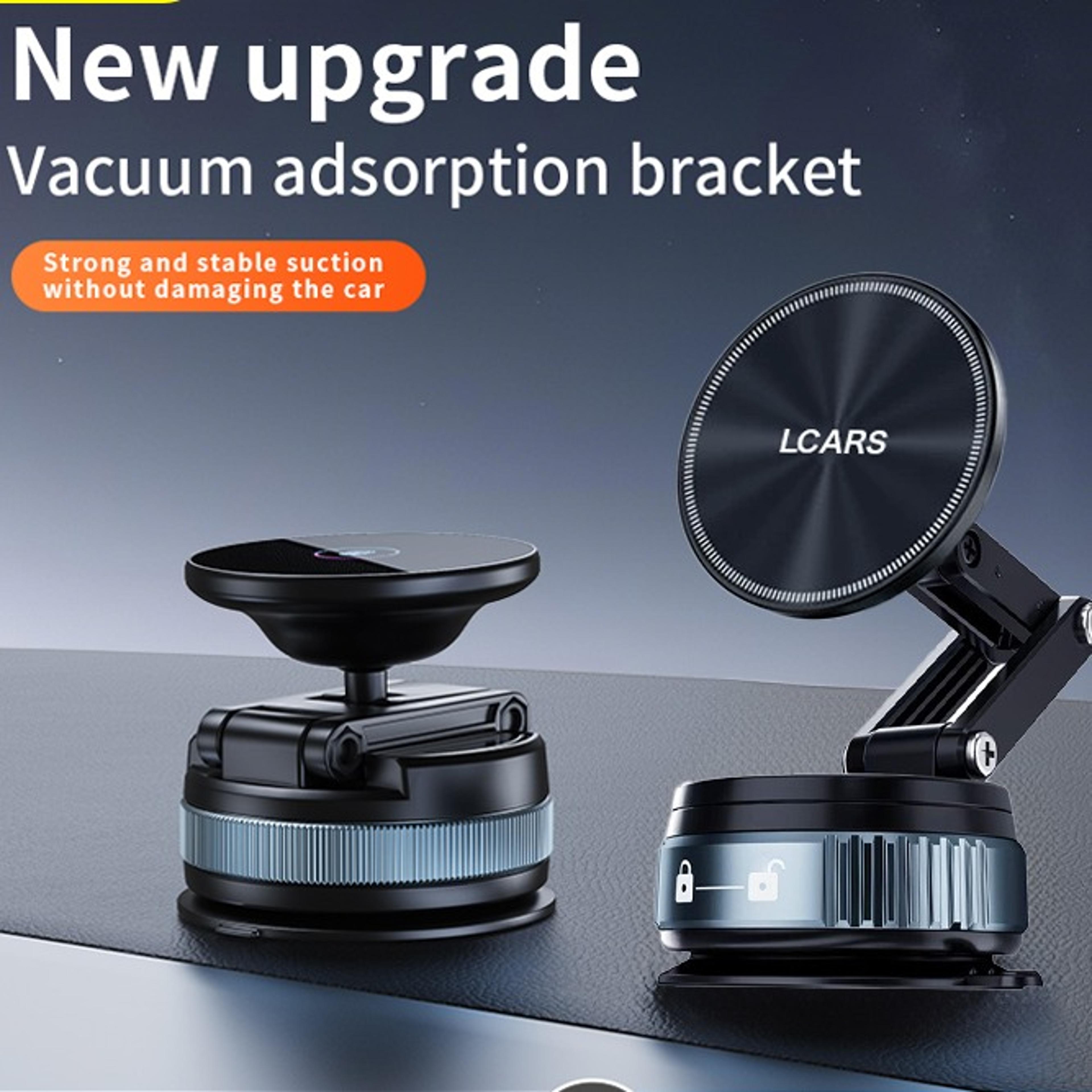 magnetic vacuum suction car phone holder foldable extendable dashboard mount