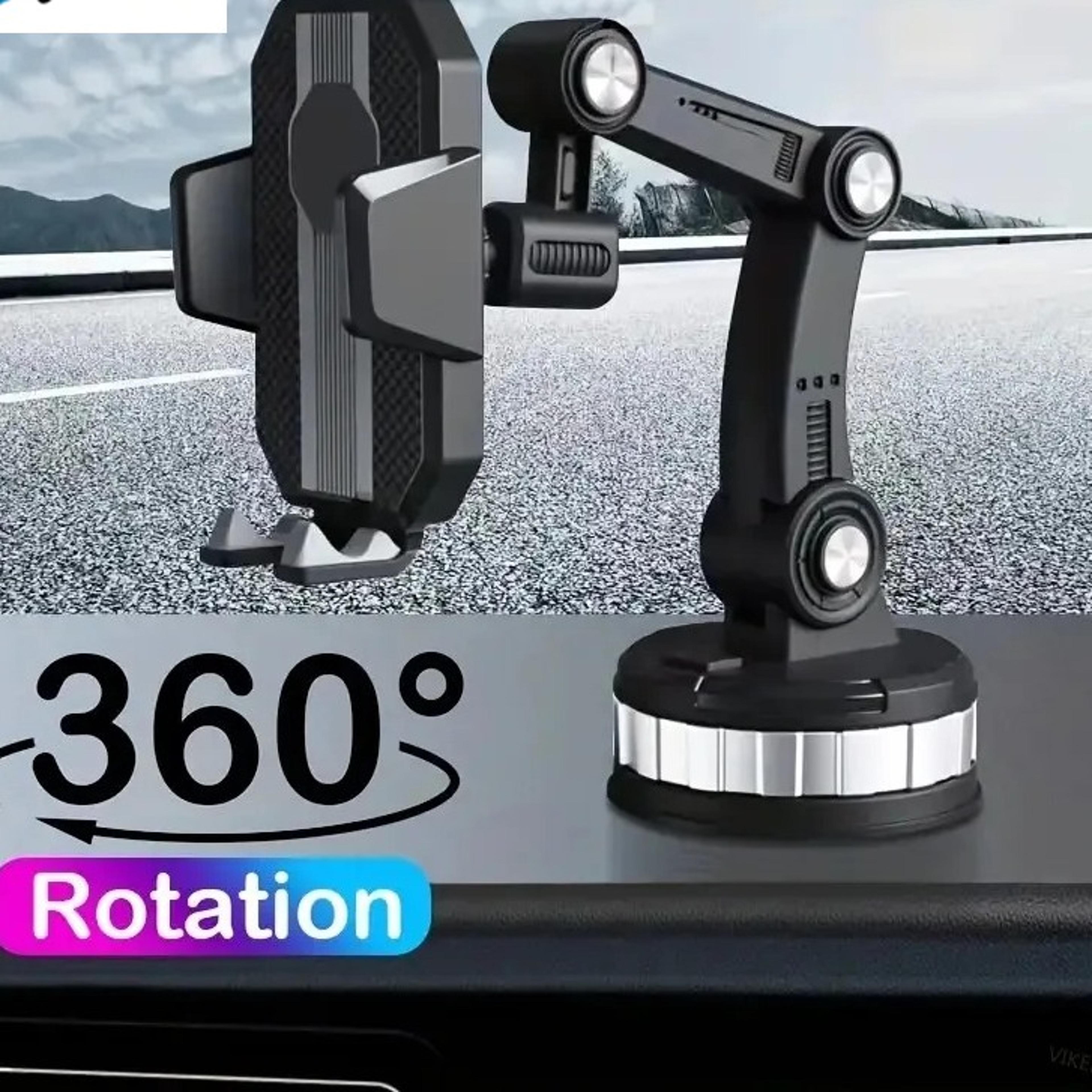 car phone holder with suction mount and adjustable arm