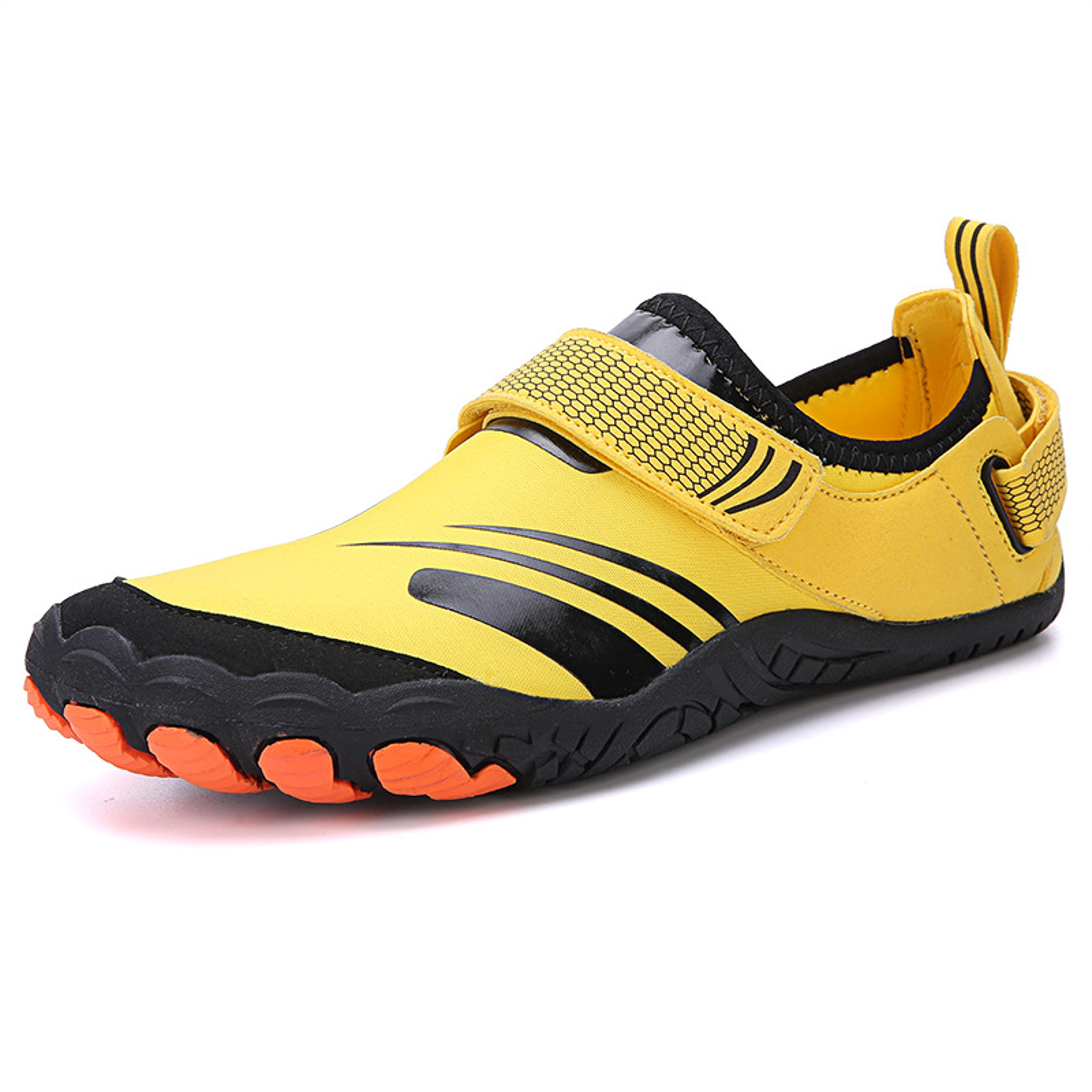 unisex water shoes with non slip rubber sole and quick drying fabric