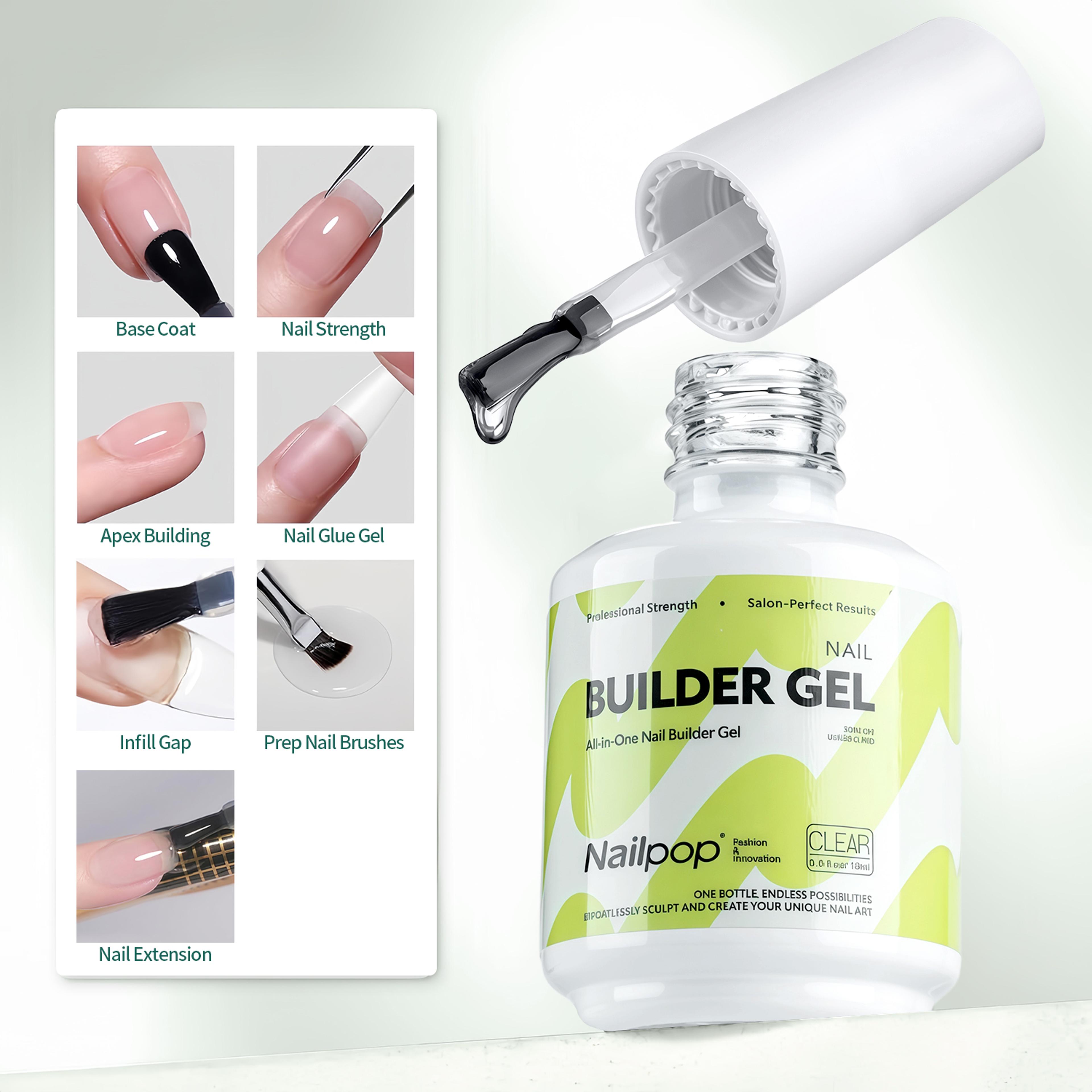 builder nail gel strengthening extension gel with brush for nail art