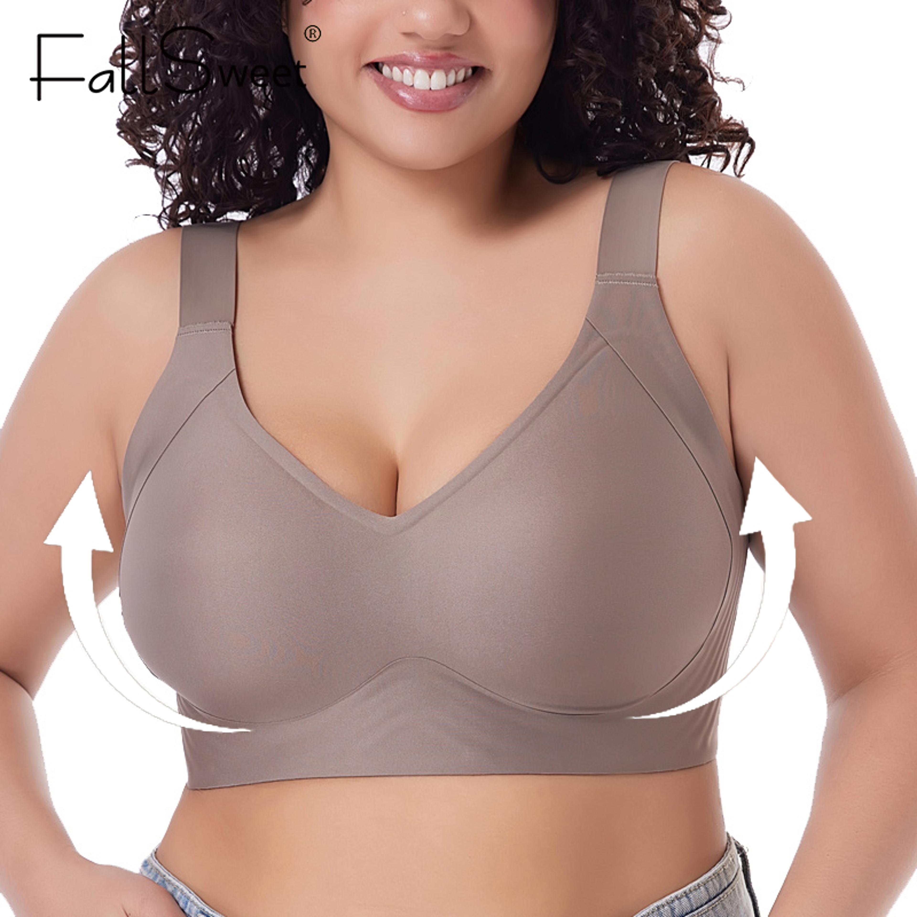 womens seamless push up bra wireless plus size bralette with adjustable straps