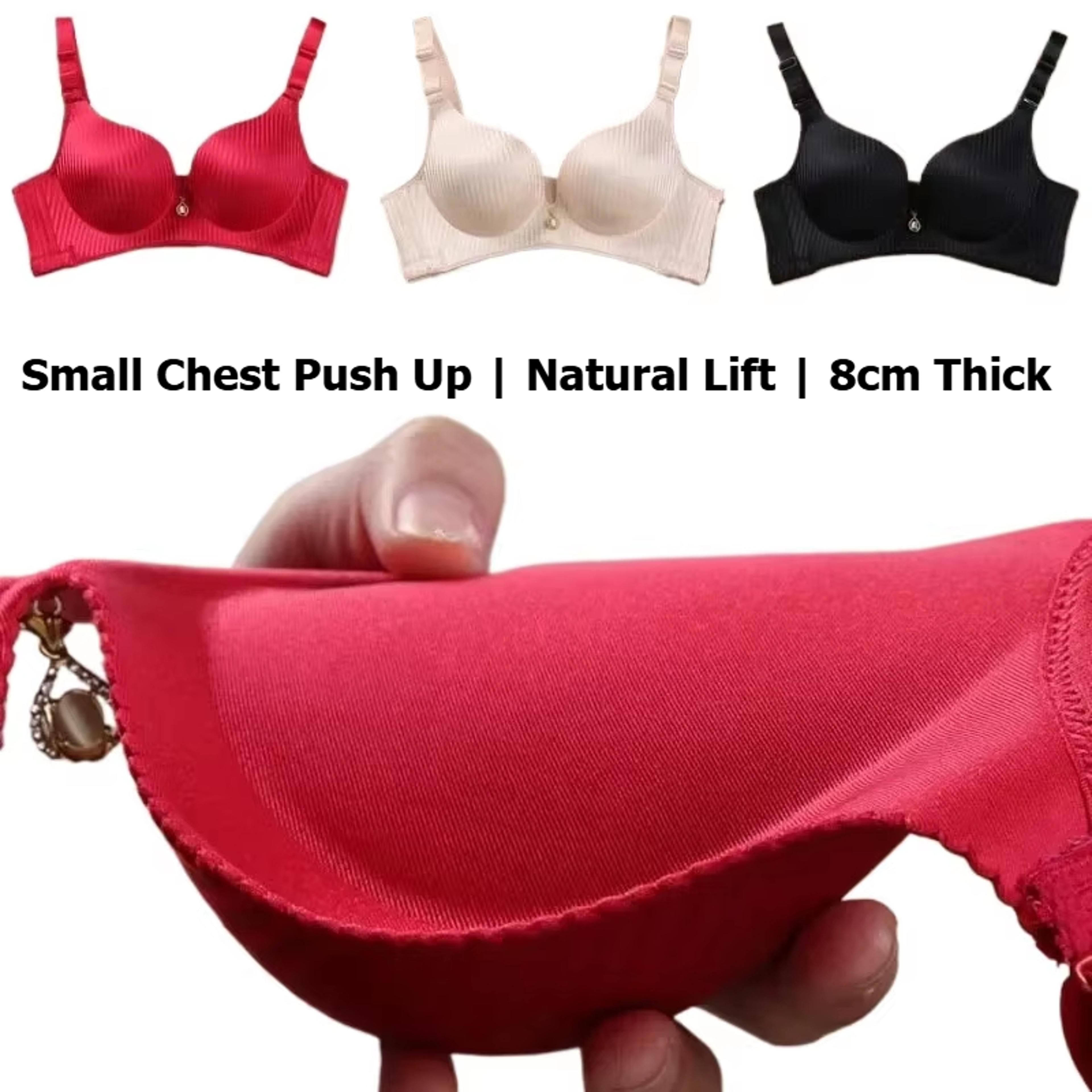 womens wireless push up bra with thick padding and adjustable straps