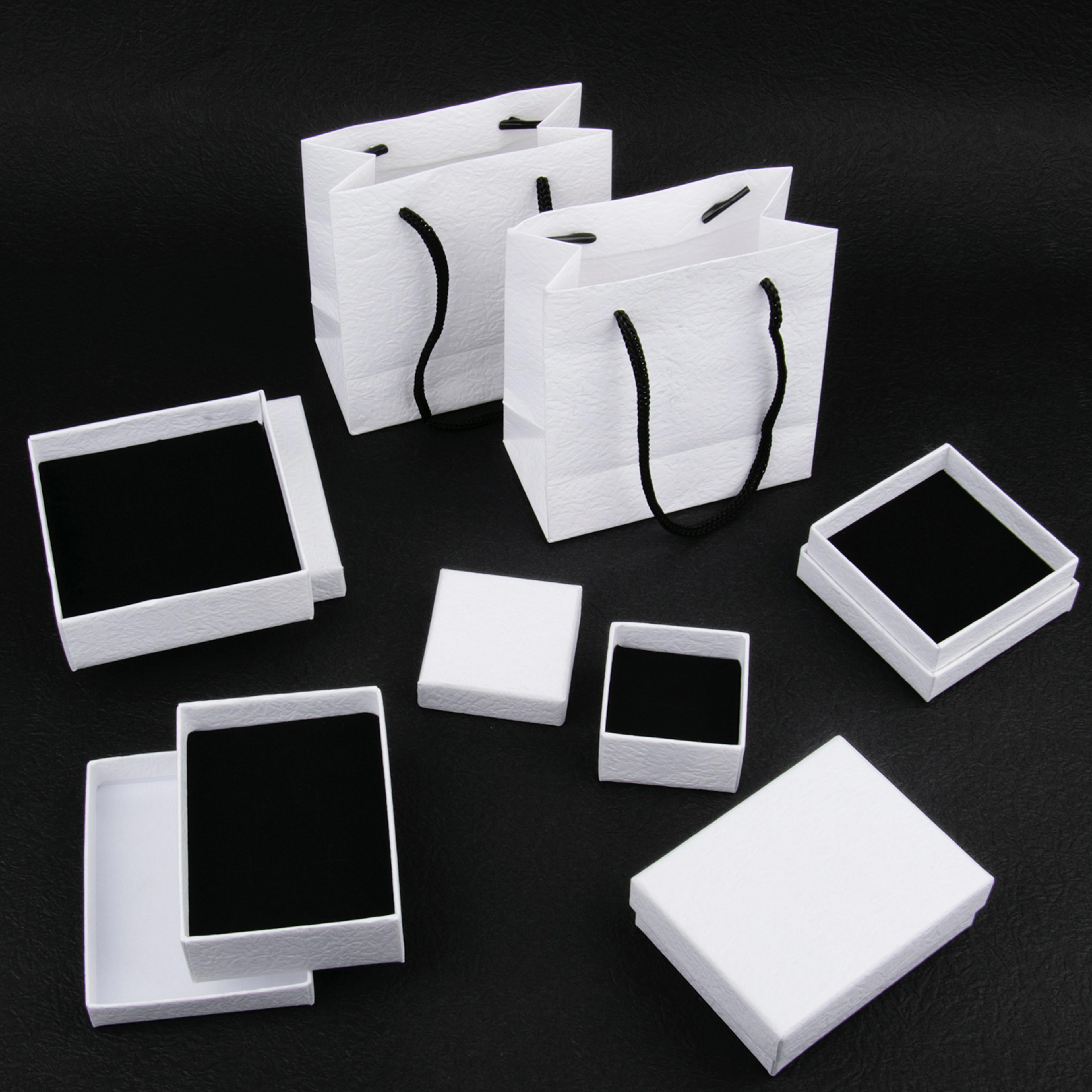 white kraft paper jewelry gift box for rings earrings necklaces and bracelets