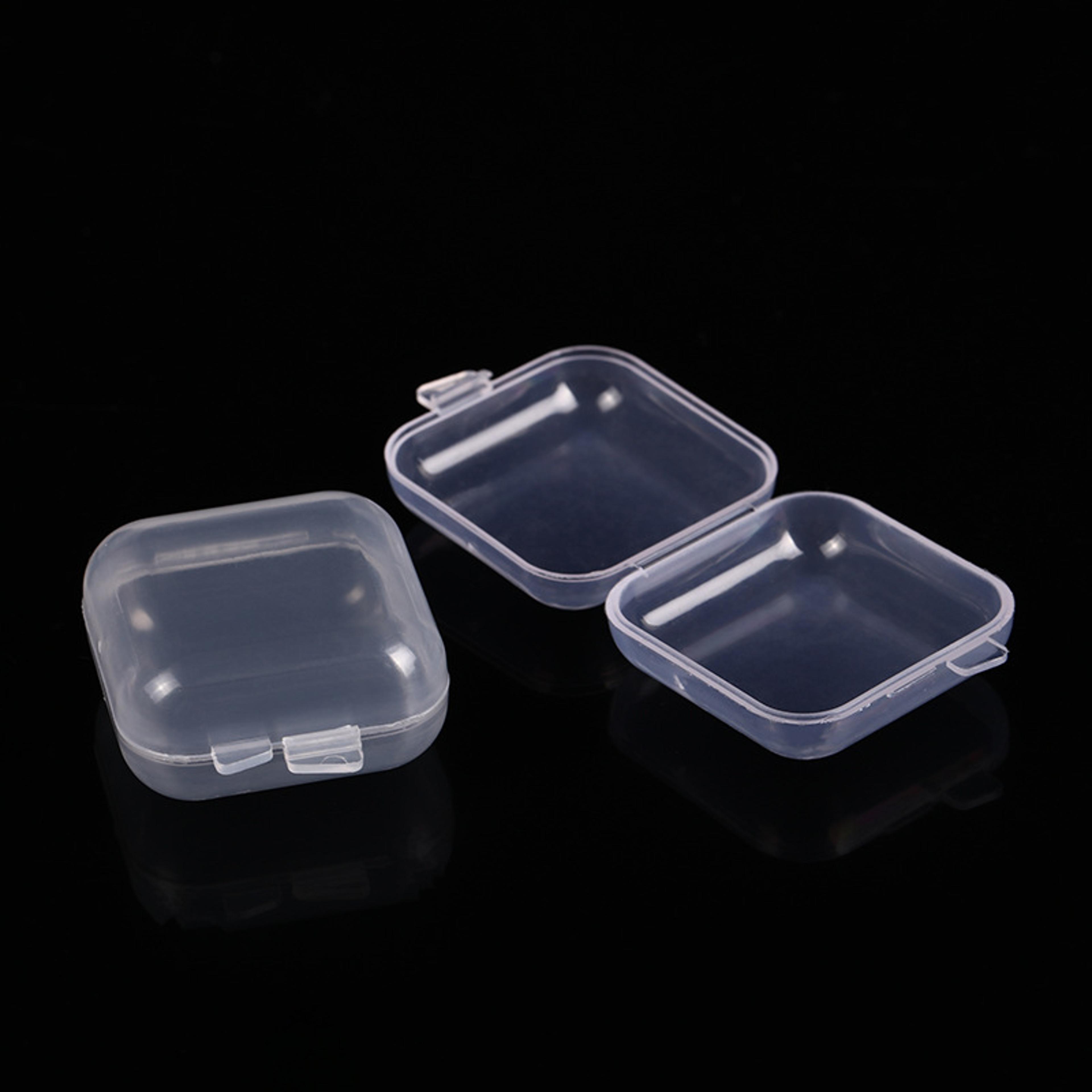 mini transparent plastic storage boxes for jewelry and small parts
