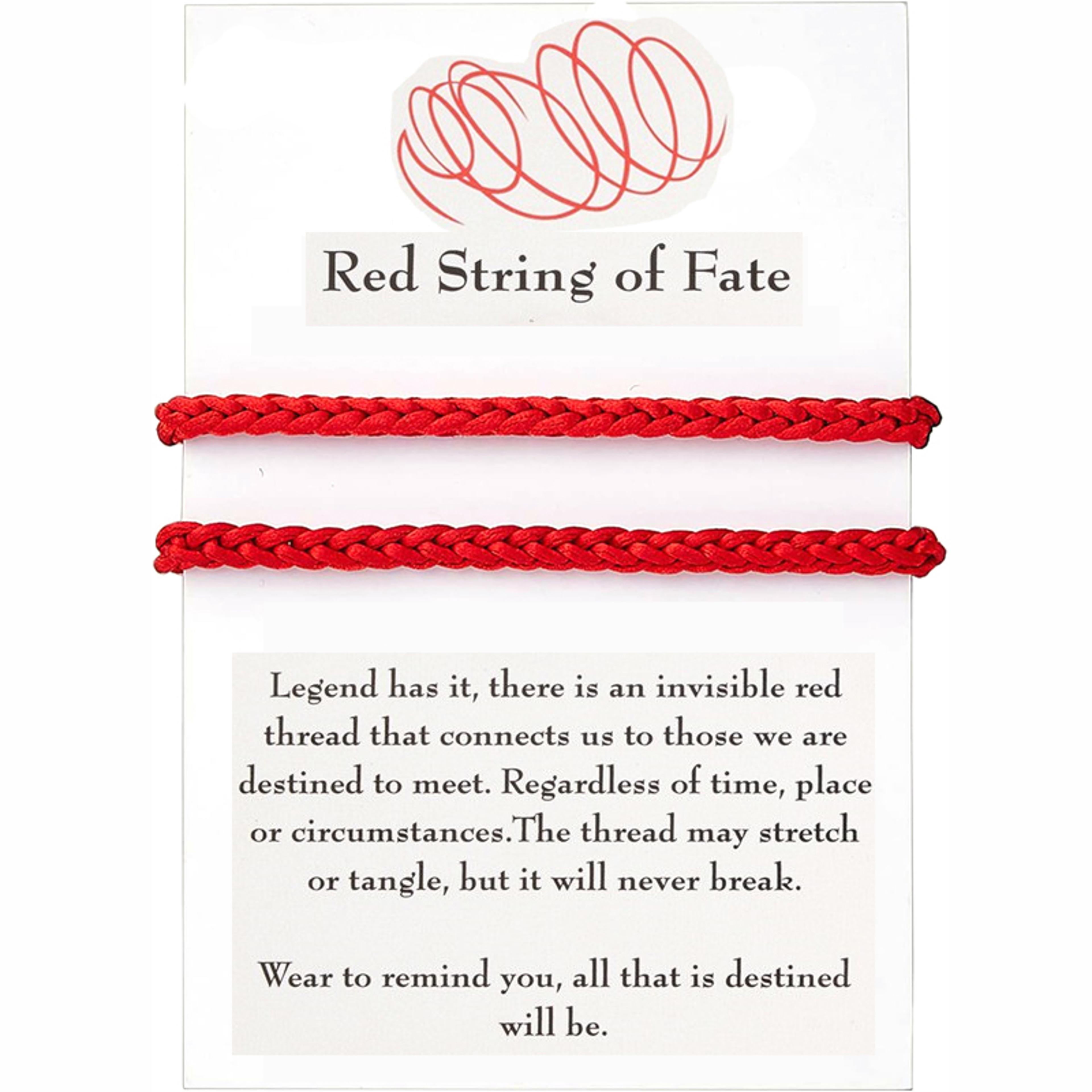 red string of fate couple bracelet romantic long distance relationship gift