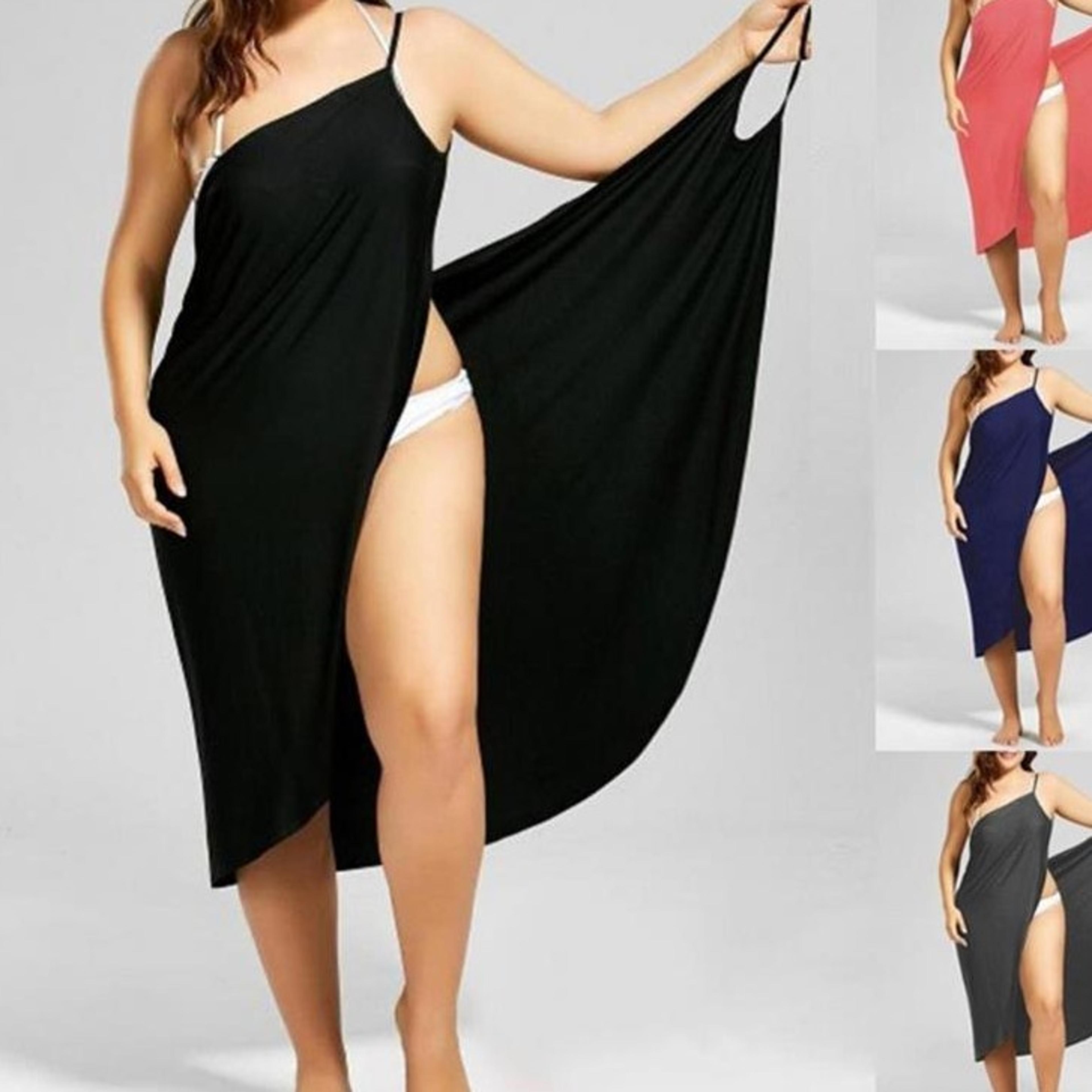 womens sleeveless summer beach dress with spaghetti straps and loose fit
