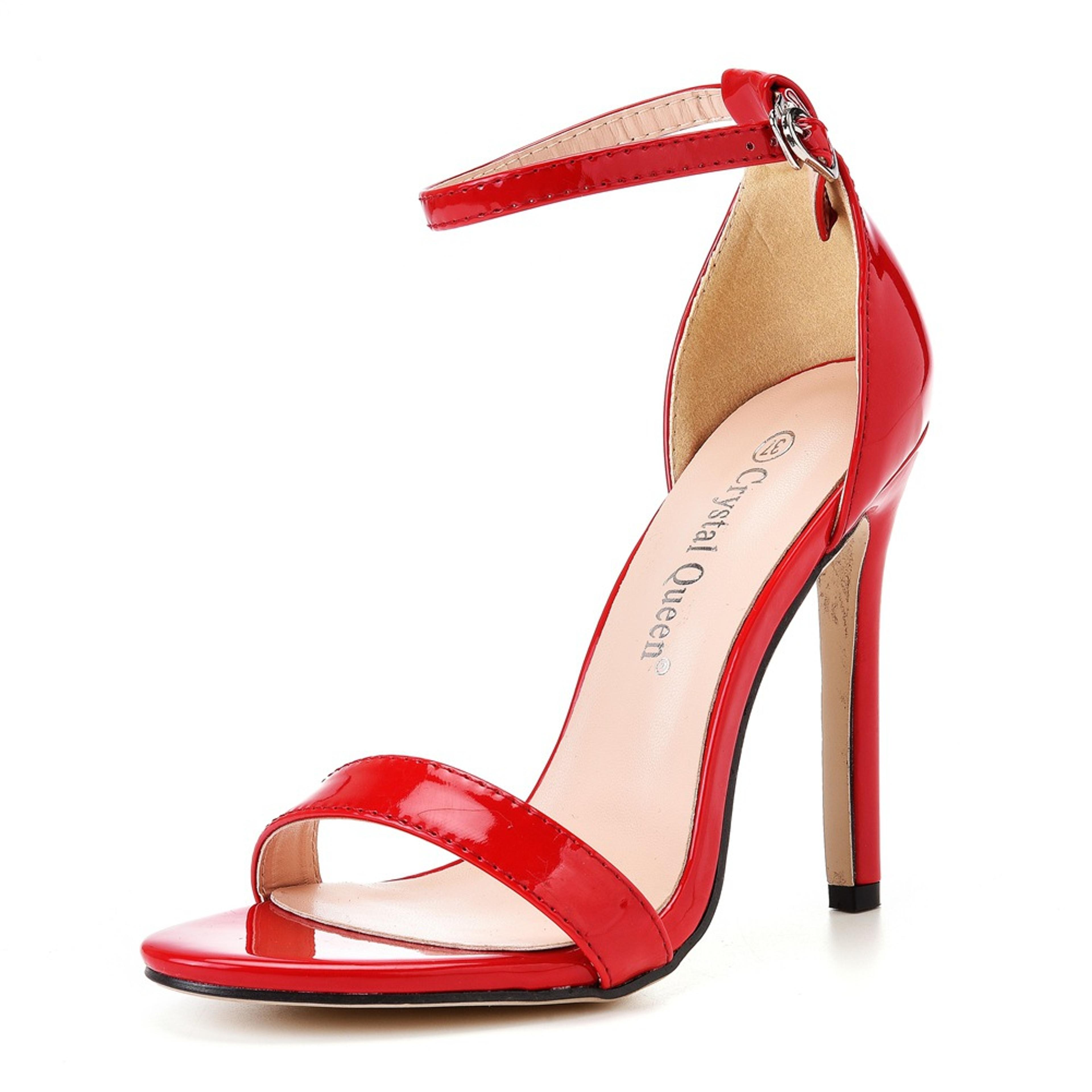 womens high heel sandals with buckle strap for weddings and parties