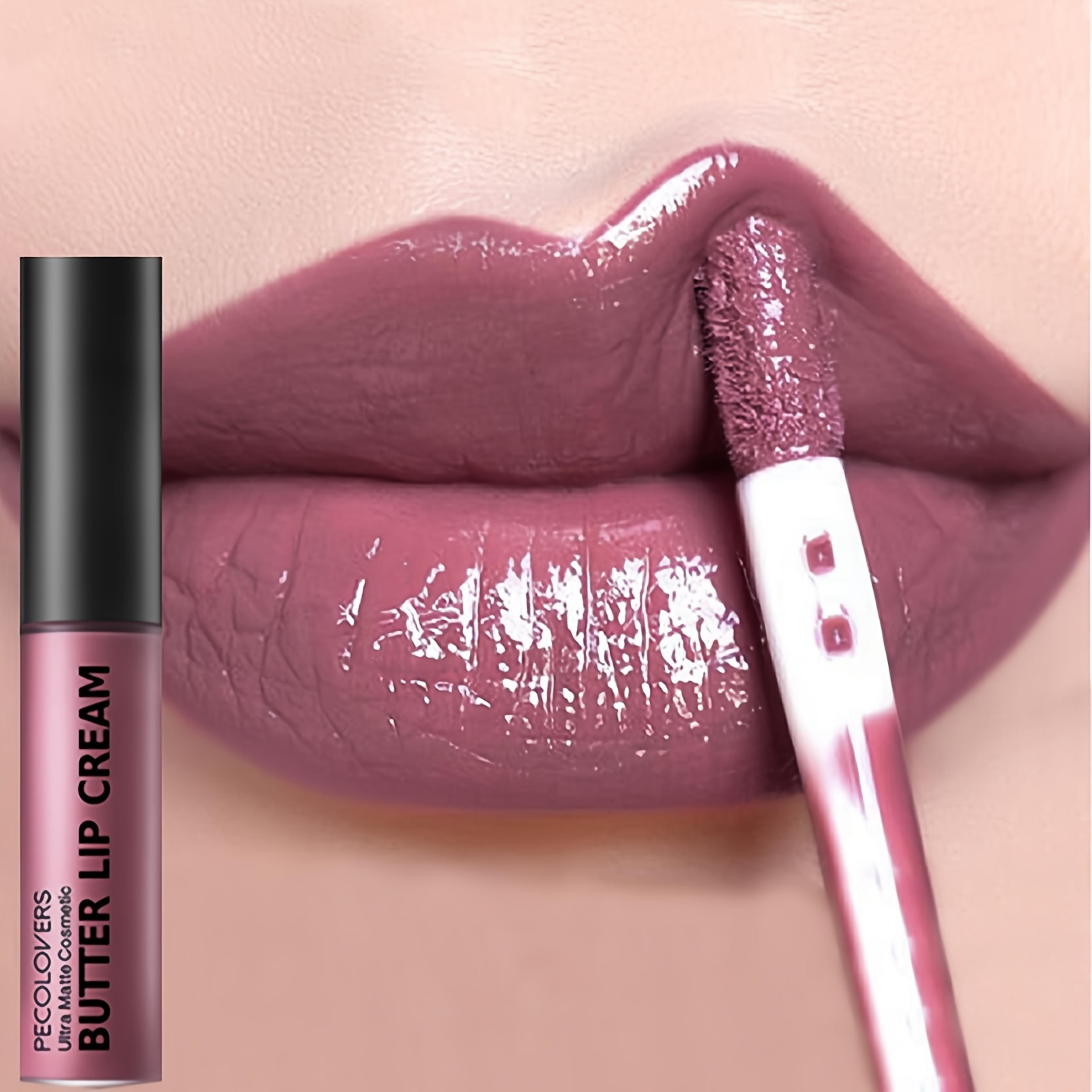 butter gloss non-sticky, lip gloss long lasting, nude lip makeup hydrating, lip gloss with essential oil liquid lipstick