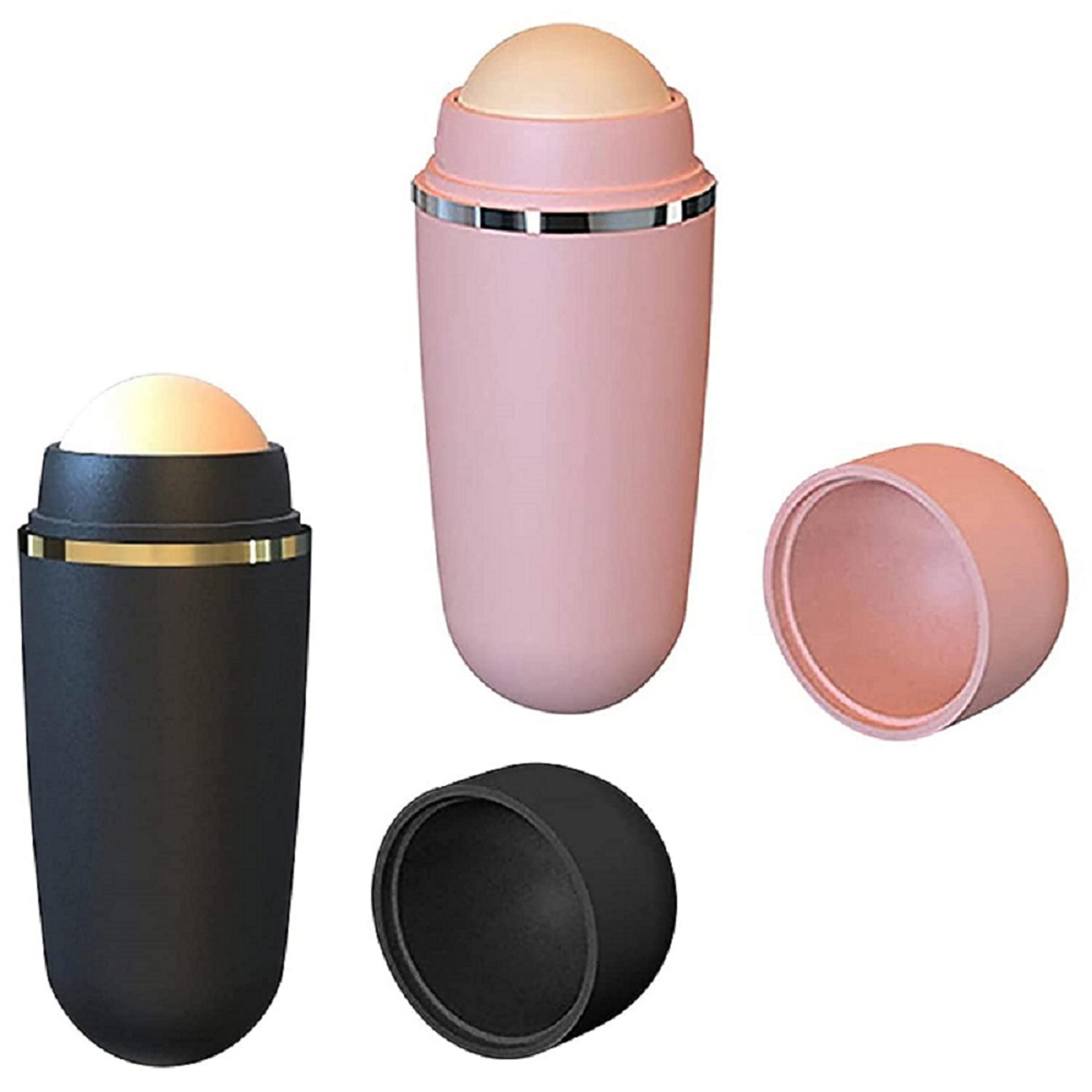 face oil absorbent volcanic roller, portable reusable oil control, balance skin, prevent acne, instant matte finish