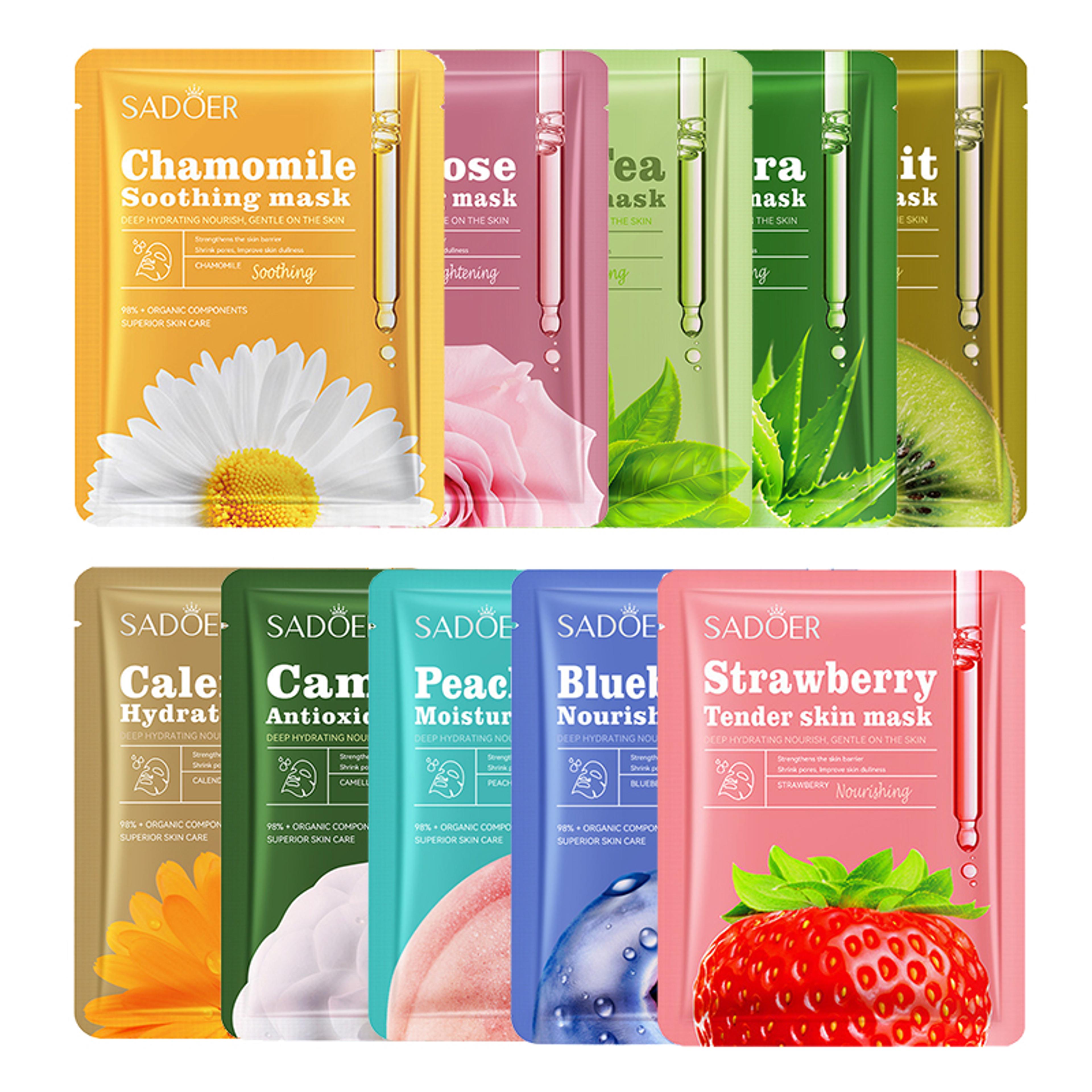firming hydrating facial masks, fruit floral fragrance face skin care, face mask moisturizing