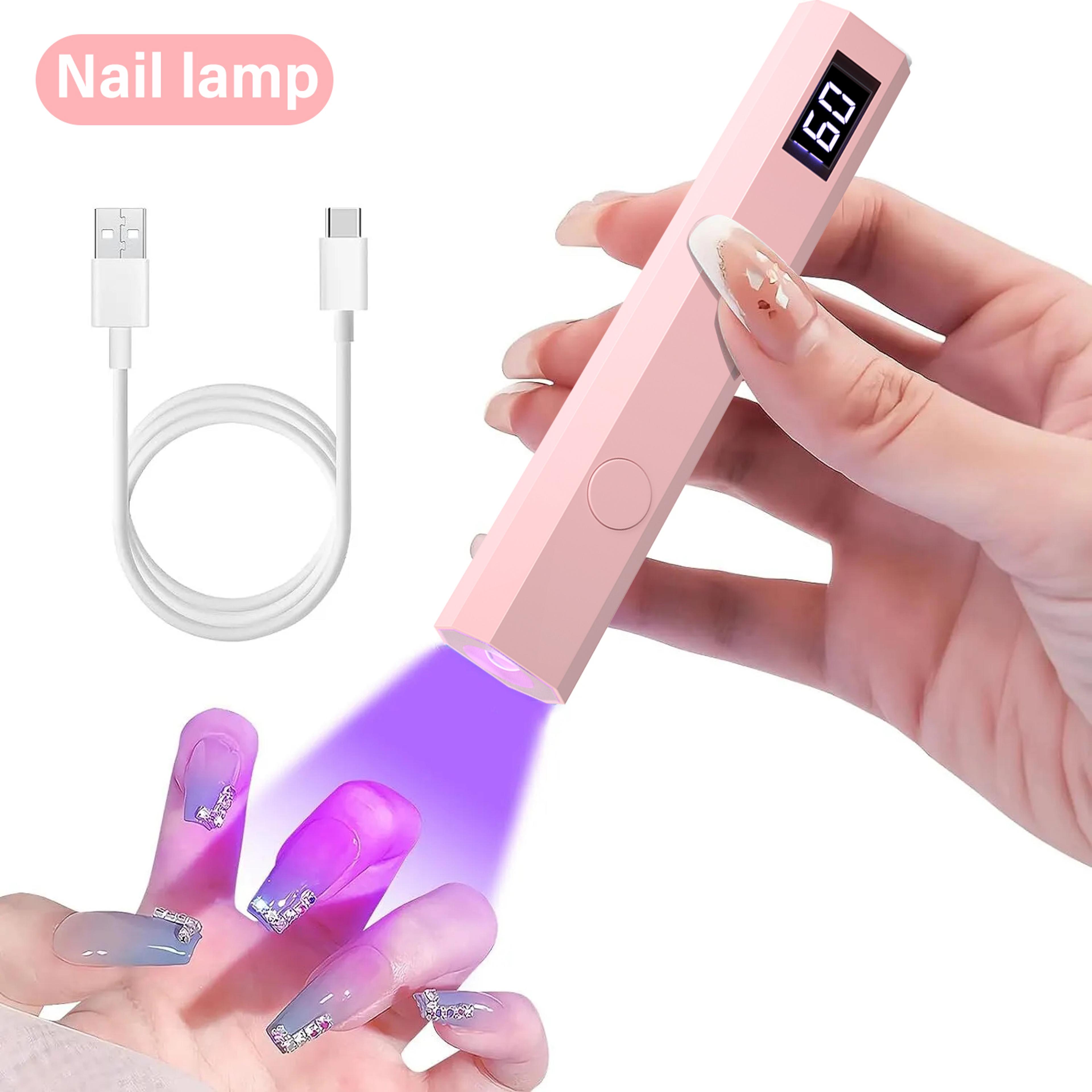 convenient handheld nail dryer, rechargeable quick dry nail lamp, all gel polish nail art tool usb, lamp uv/led nail