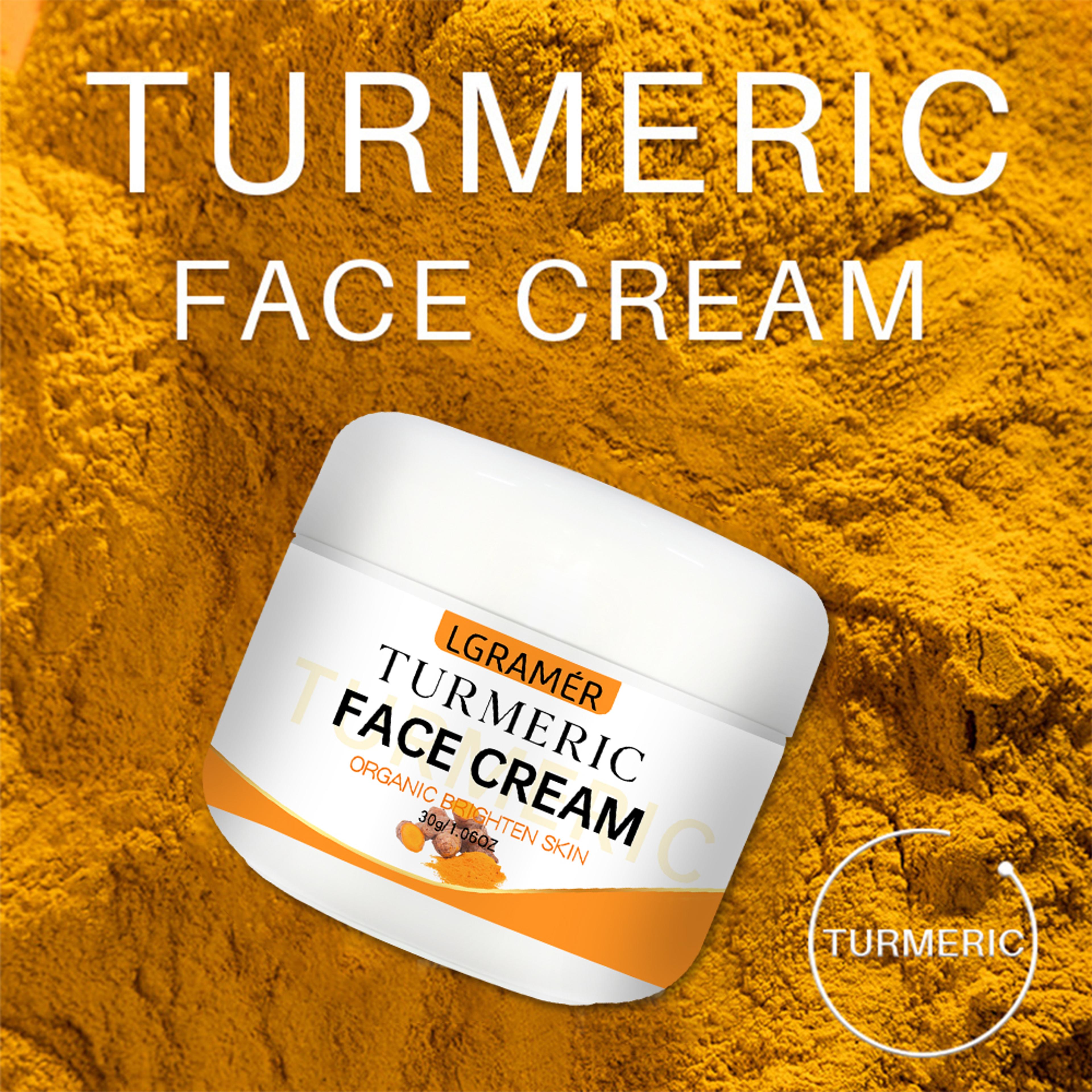 turmeric whitening, face cream wrinkle removal, lighten fine lines, moisturize, facial care, makes skin look more young