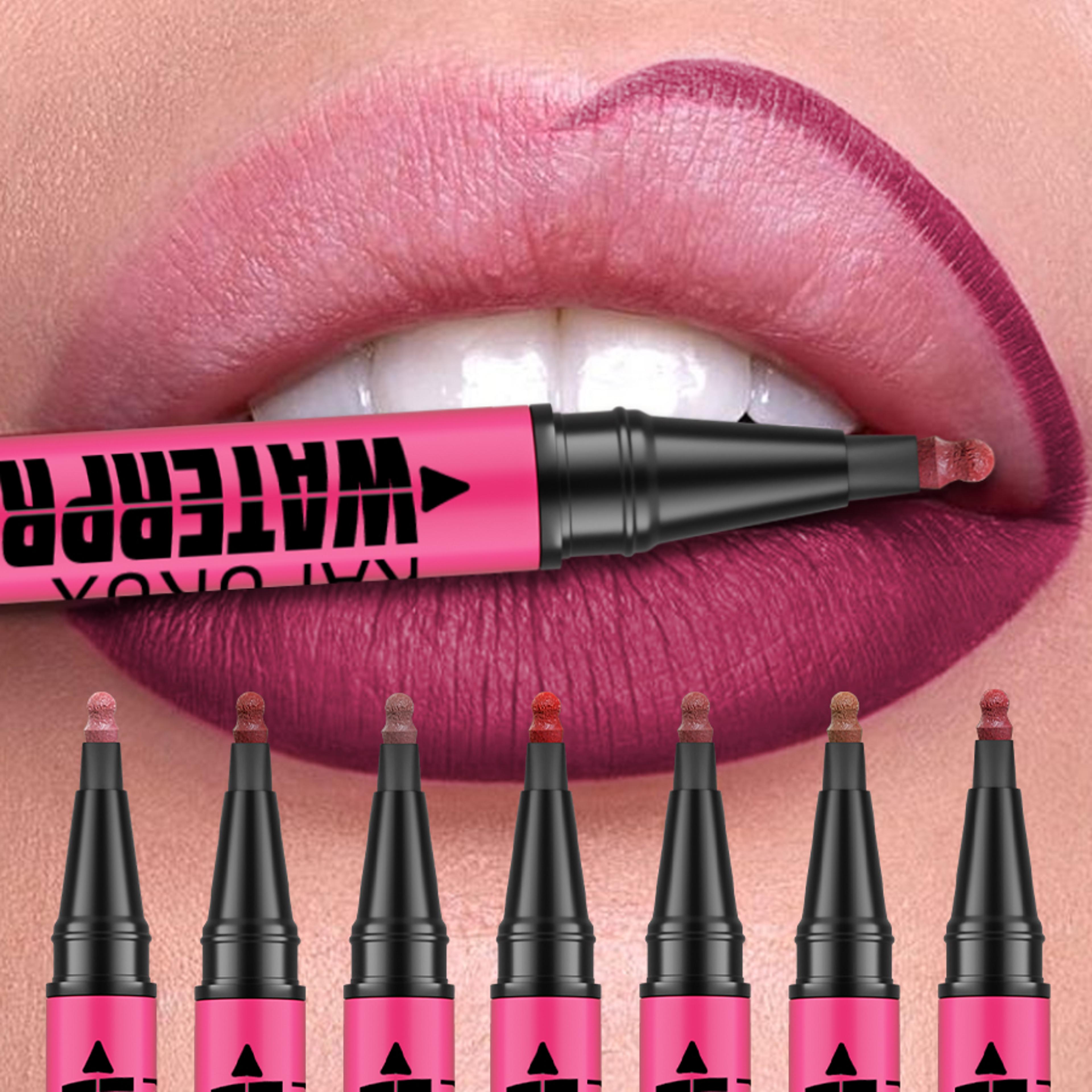 liquid matte lipliner pencil, waterproof plumping stain lipstick, natural lip liner outline, lips contour makeup