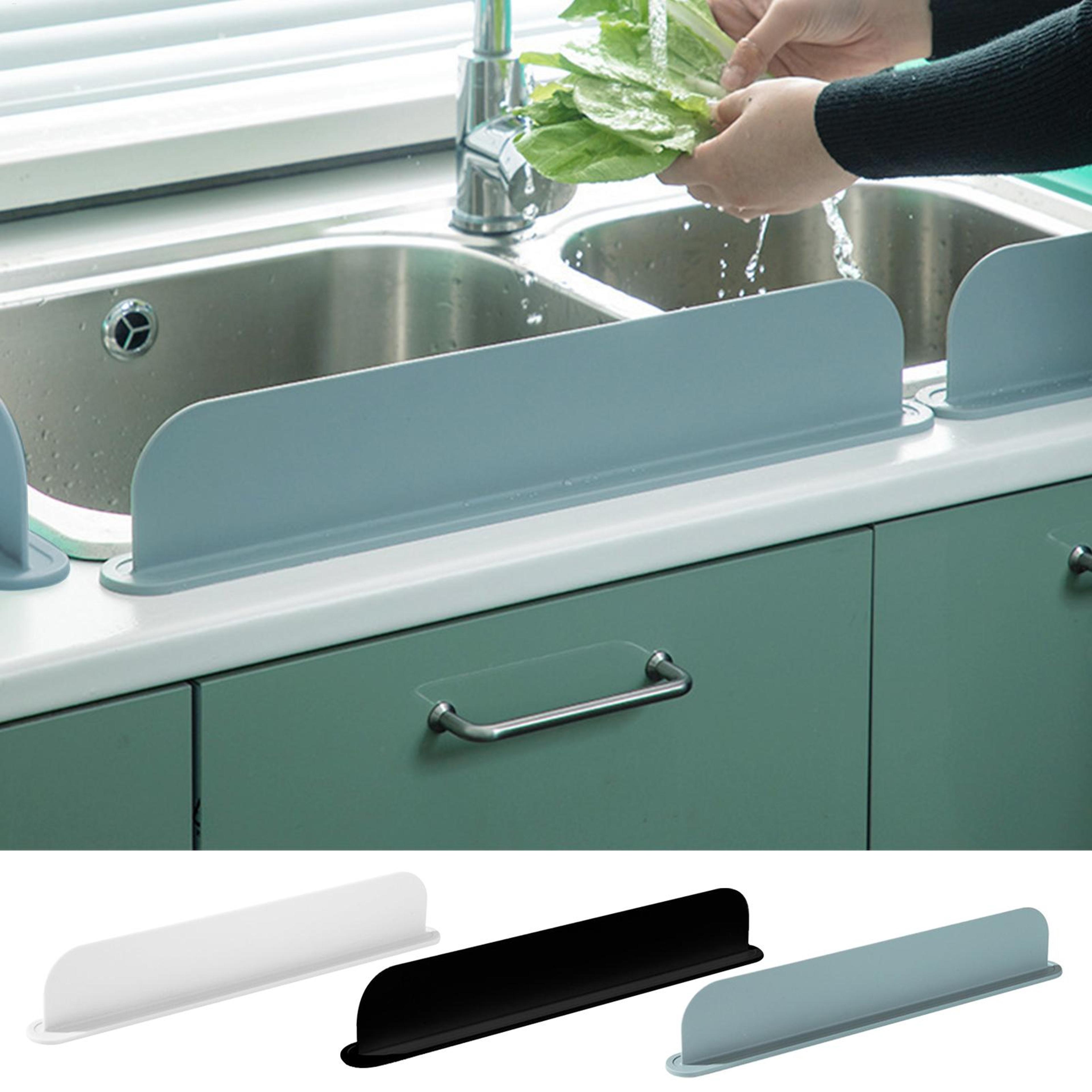 silicone sink baffle, non-slip kitchen splash guard, water barrier for washing dishes and vegetables, household adhesive