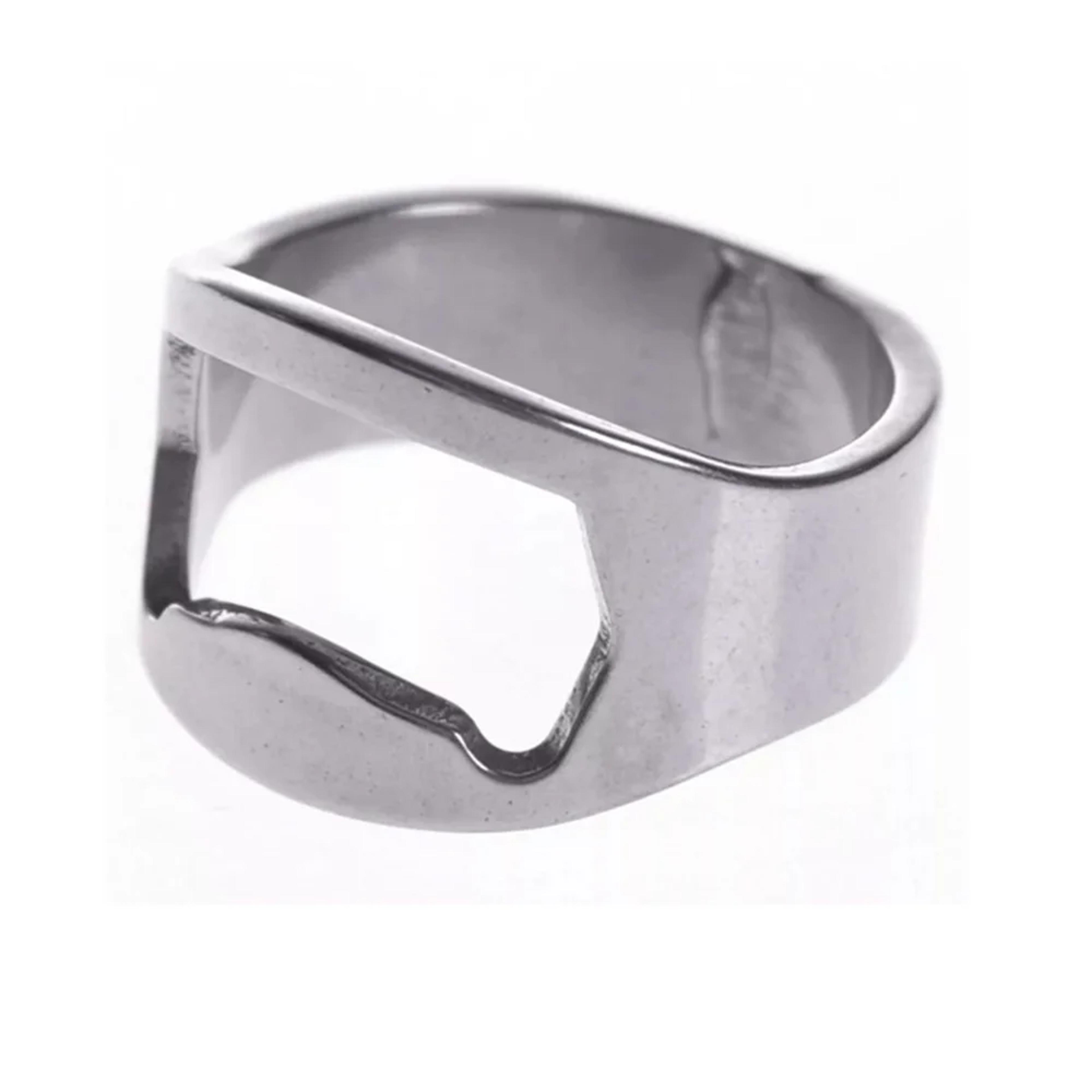 mini can opener, stainless steel bottle opener, ring-shape beer opening remover, kitchen gadgets, bar finger opener tool