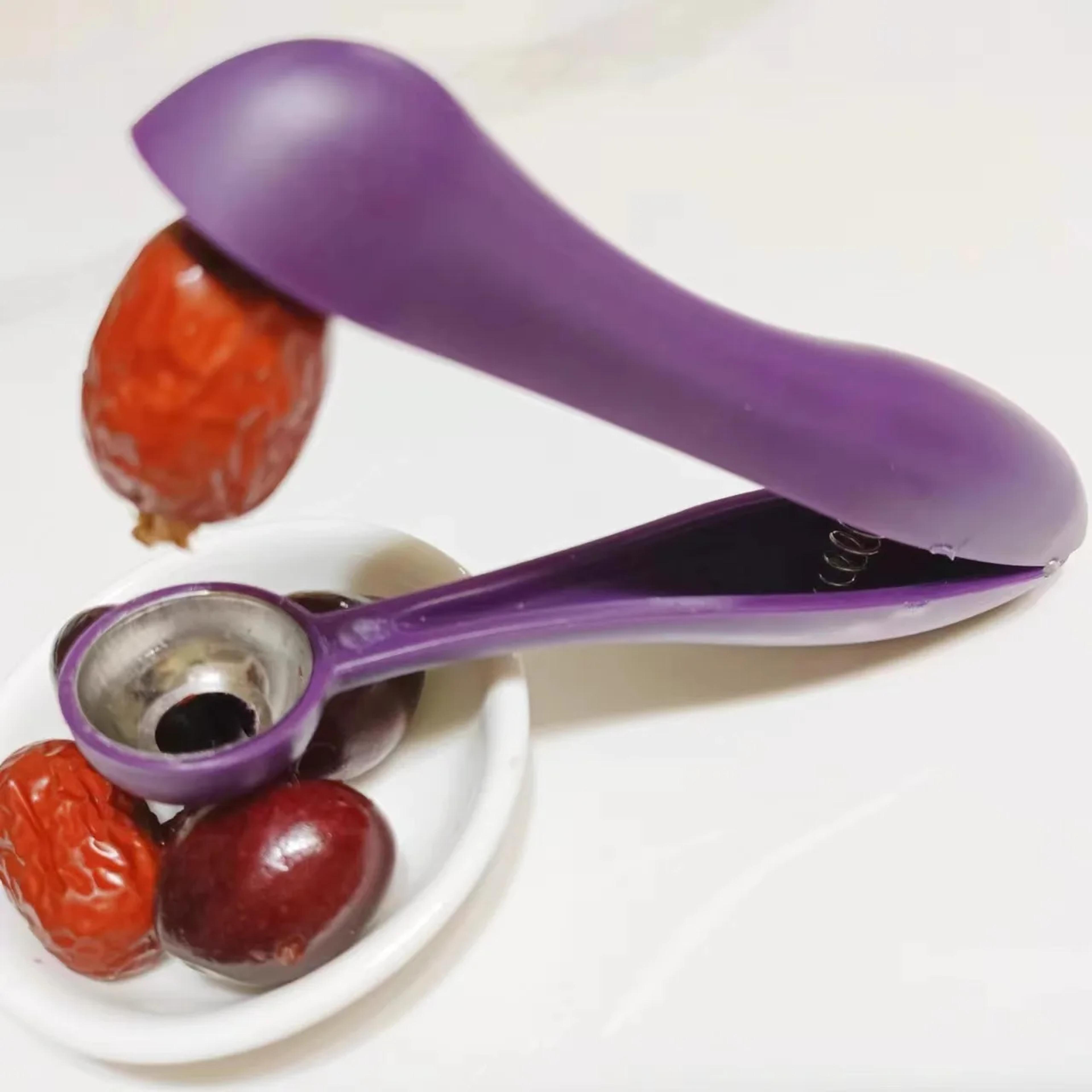 multi-functional pit remover for cherrie, hawthorns, red dates, olive, creative pitting tool for home use, small kitchen
