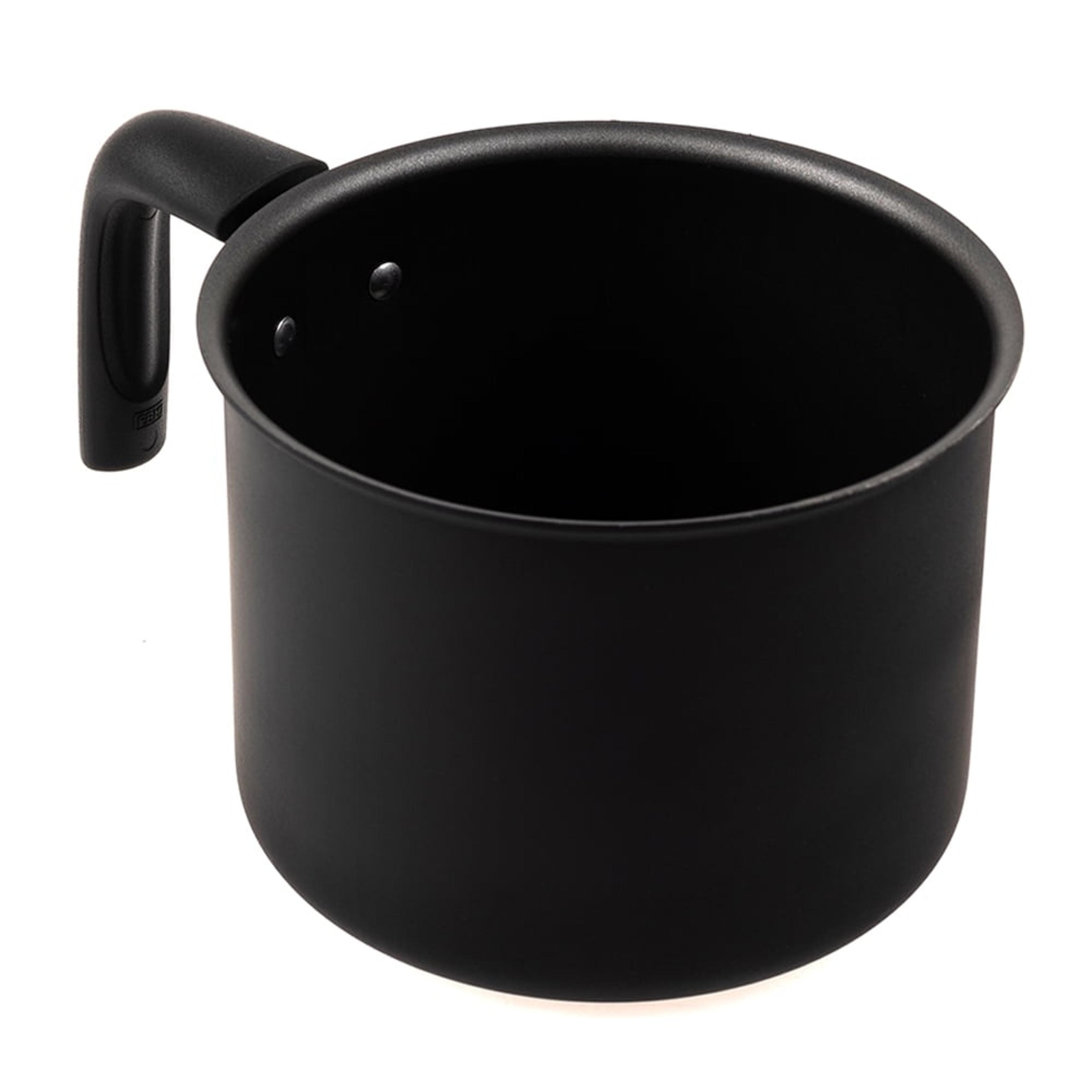 nonstick quart milk pot, heavy-duty aluminum, quick heating, dishwasher safe, ideal for milk, soups, liquids, cooking