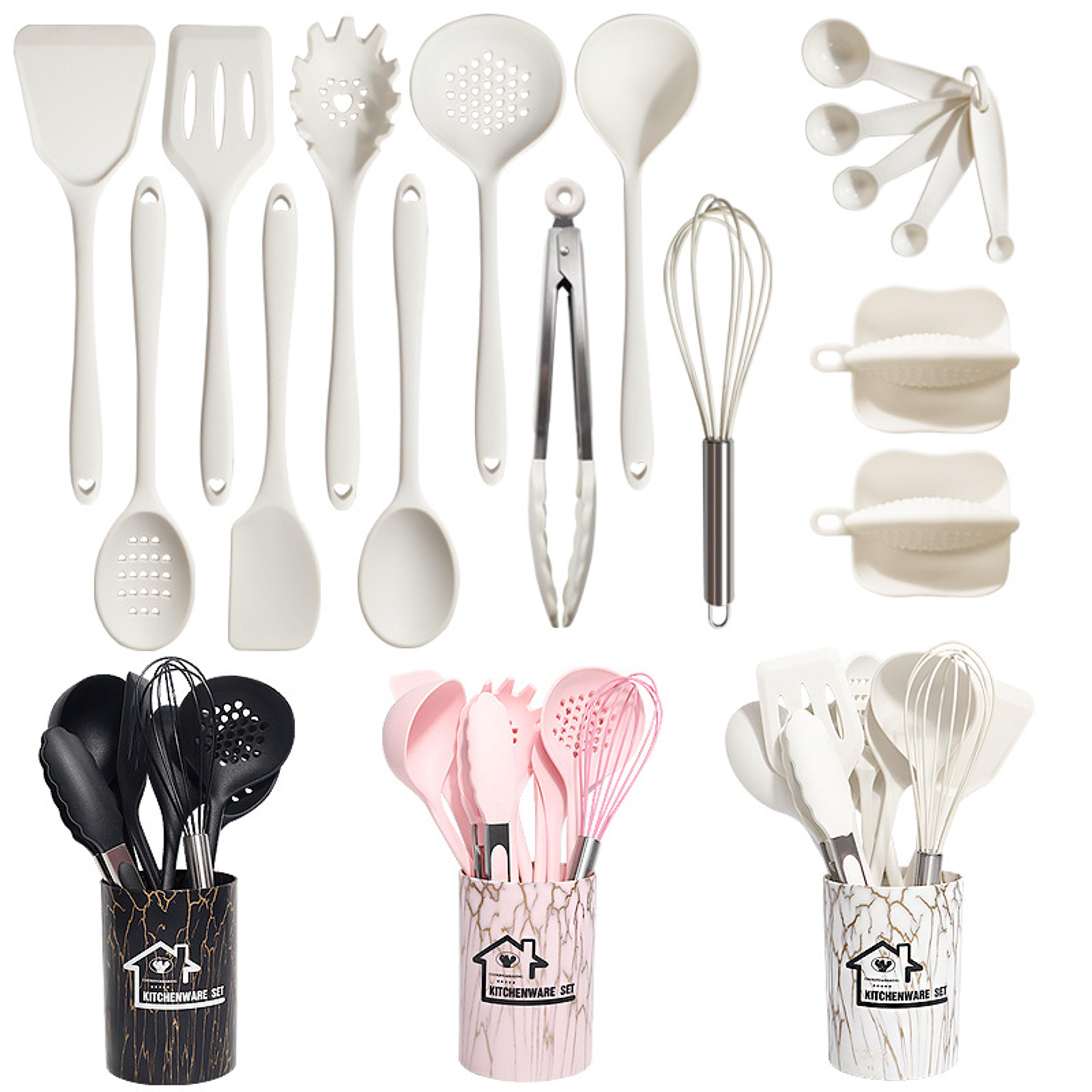 kitchenware utensils set, heat resistant non-stick silicone cookware, spatula, egg shovel beater, kitchen cooking tools