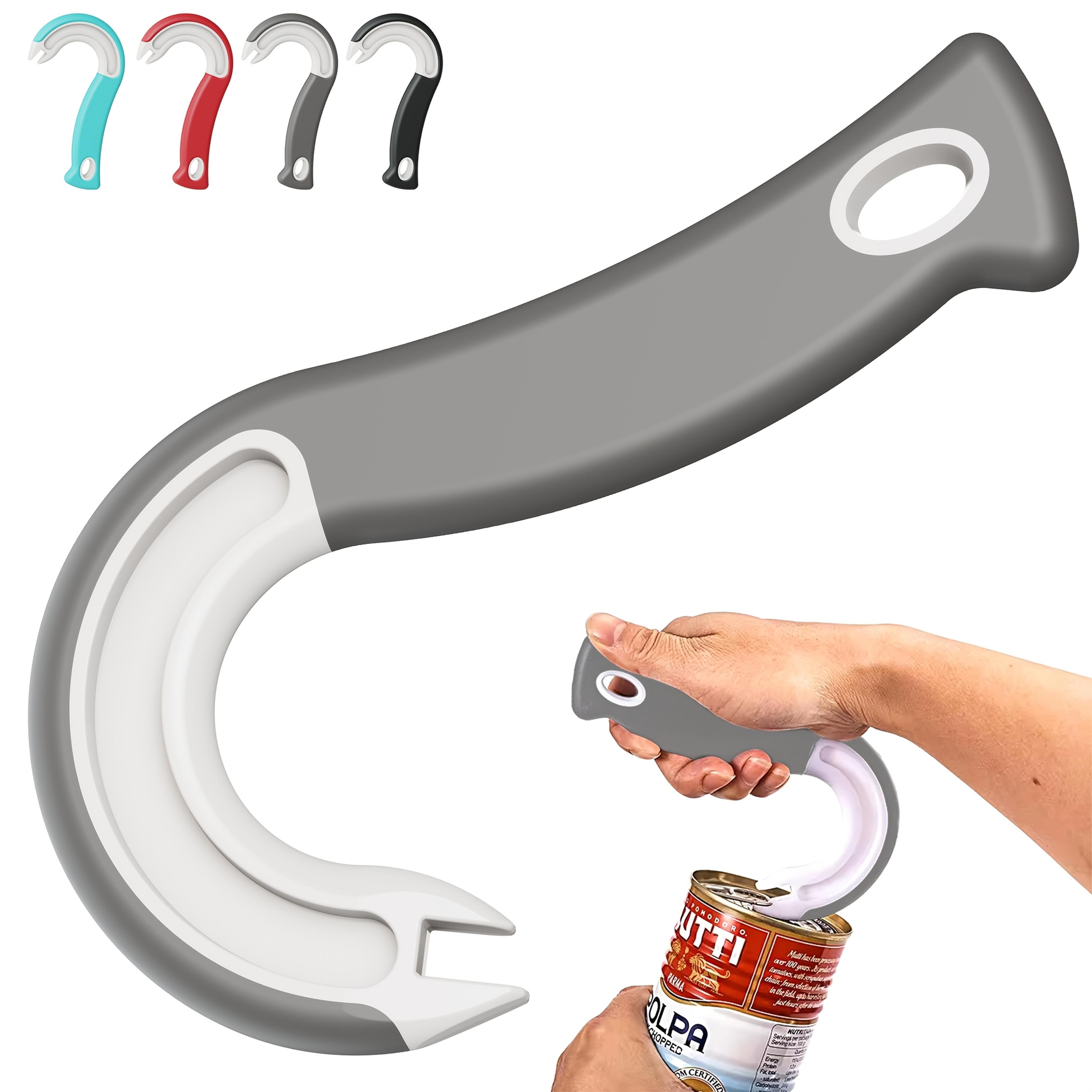 easy to grip hook can opener, durable cola can pull tab bottle opener tool, perfect for families, restaurants, christmas