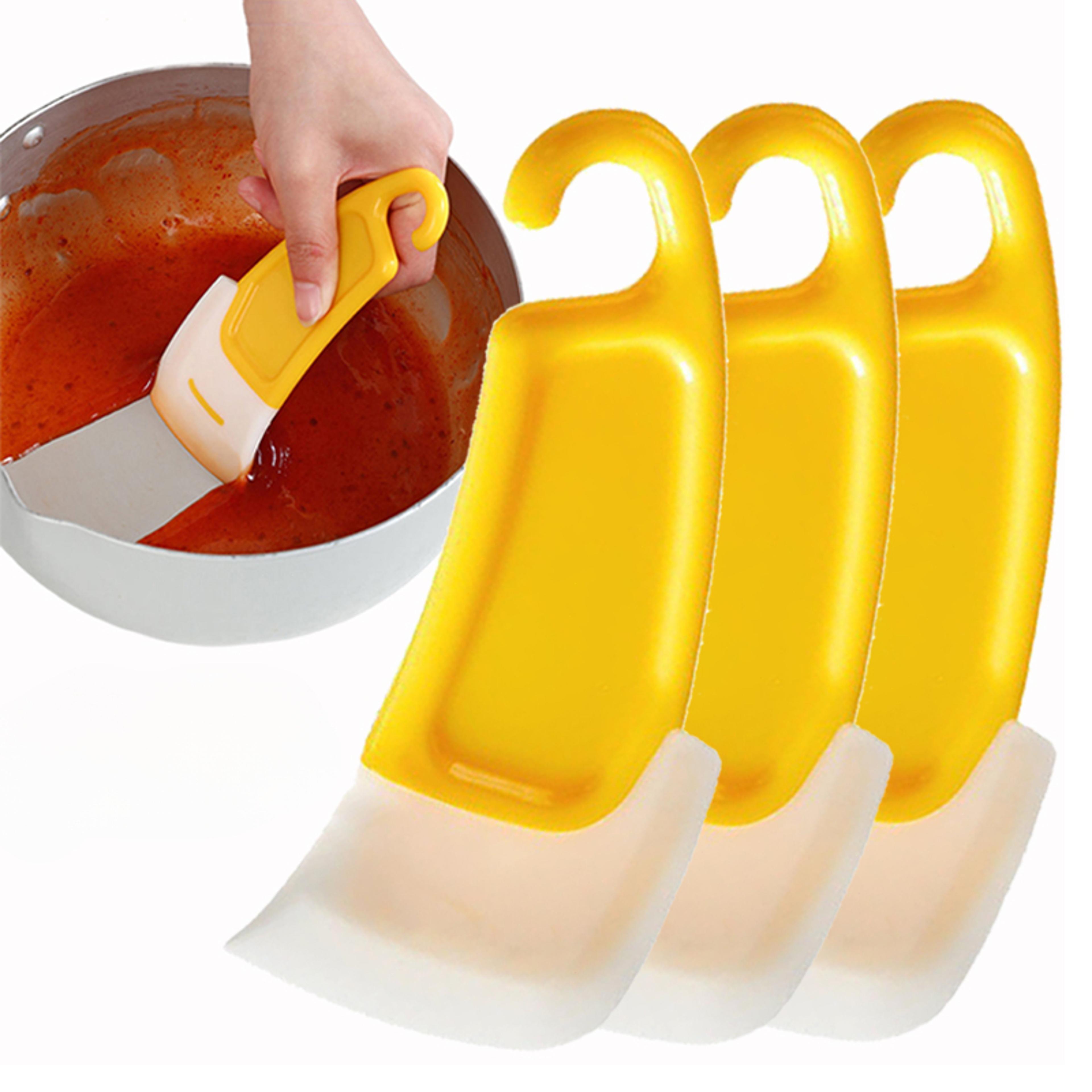 silicone cleaning spatula kitchen washing scraper, cake baking scrapers, pot dishes cleaning tools, spatule silicone