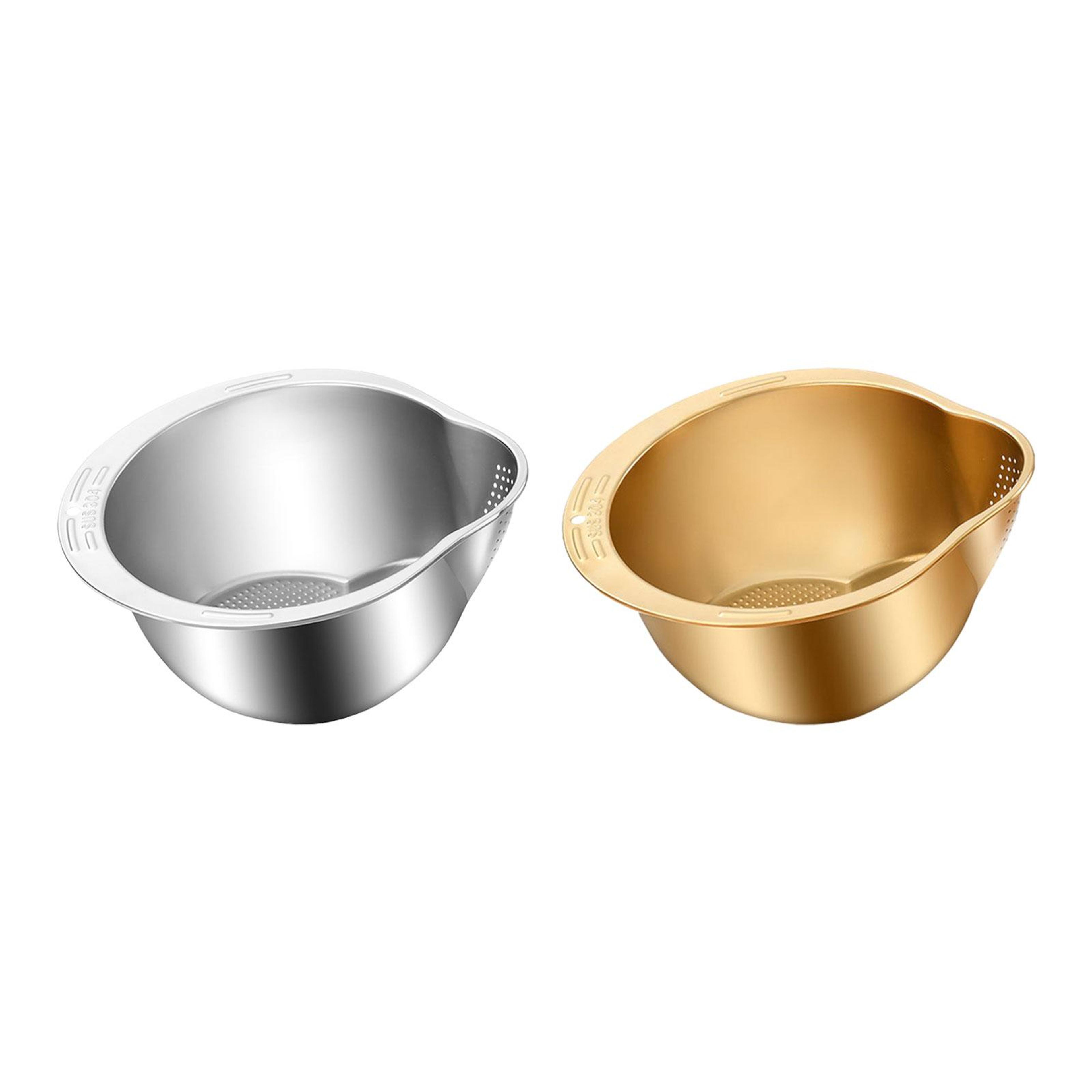 slanted rice strainer washing bowl, kitchen colander pasta strainer for cleaning rice, pasta, vegetables, home cooking