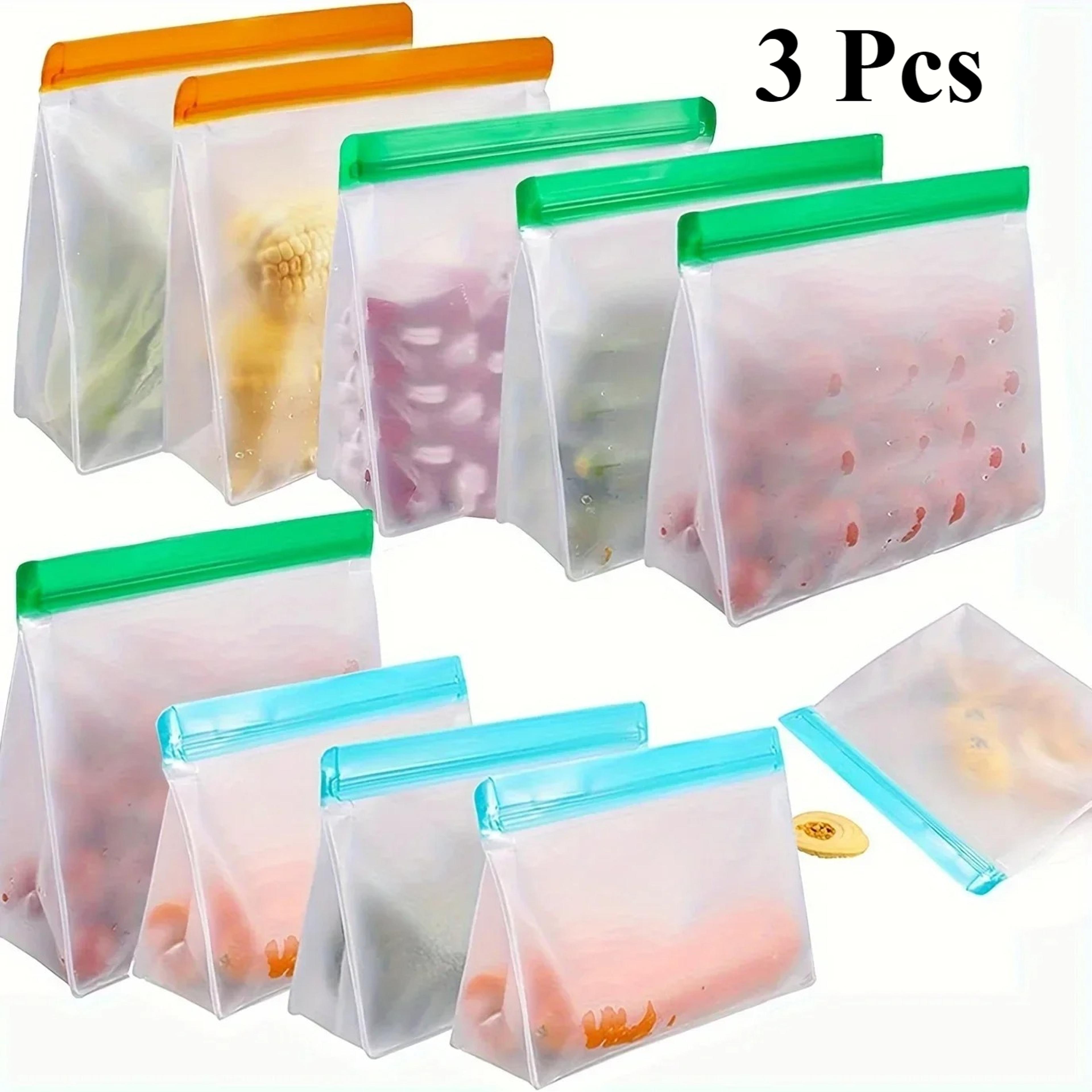 freshlock reusable silicone food storage bags set leakproof freezer & travel pouches