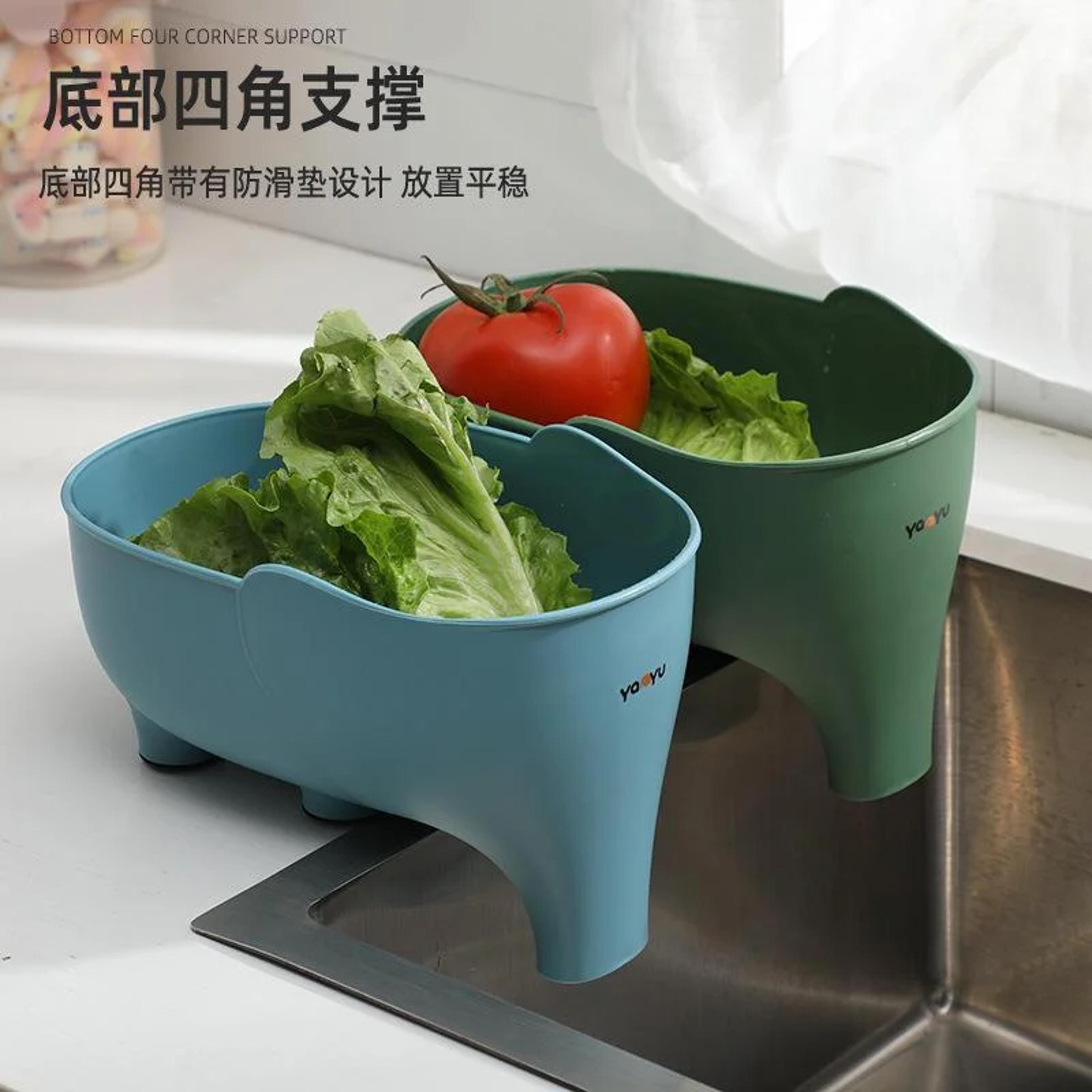 elephant kitchen sink drain basket & vegetable washing basket strainer