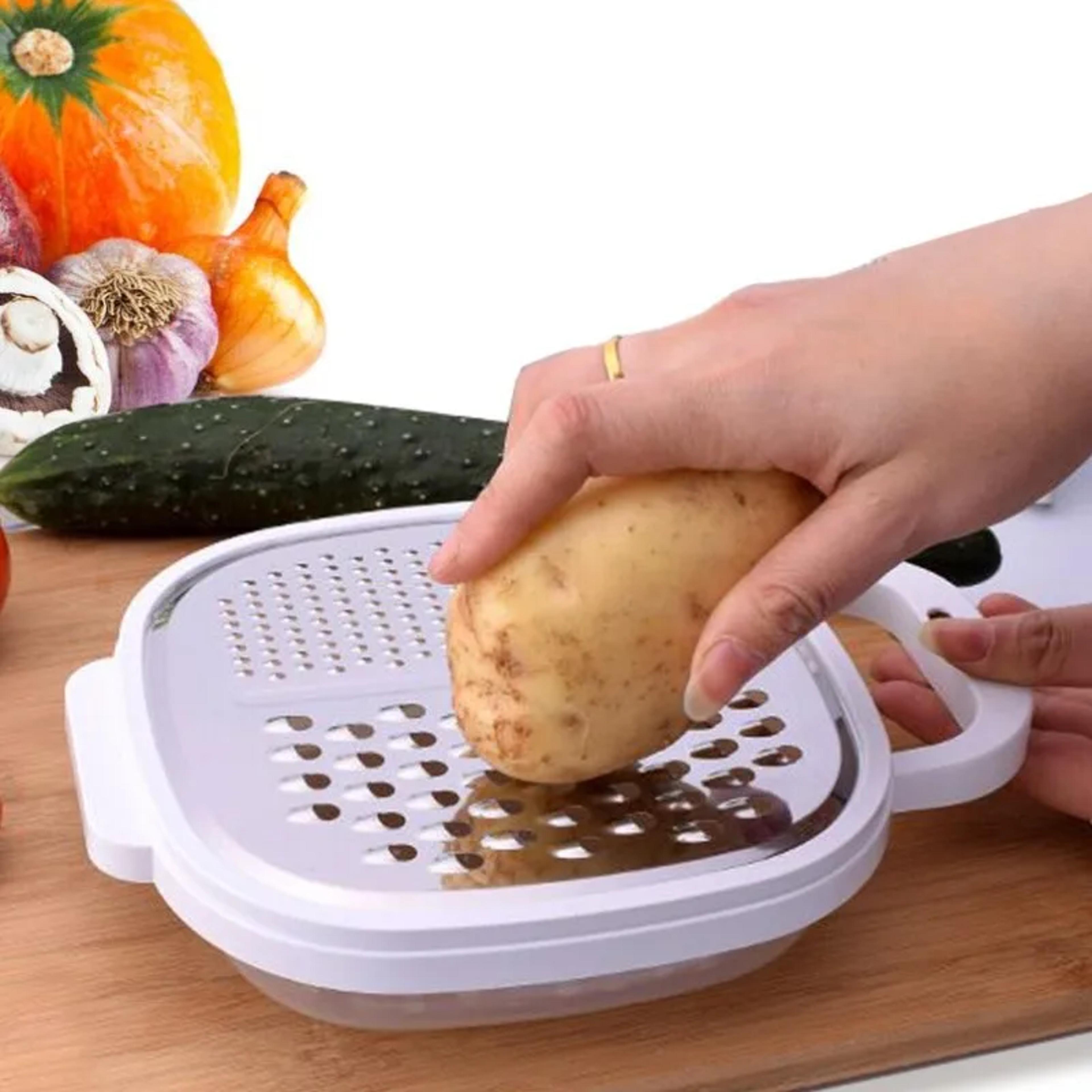 4 in 1 kitchen cutter tool – manual vegetable chopper & vegetable slicer with cheese grater multifunction