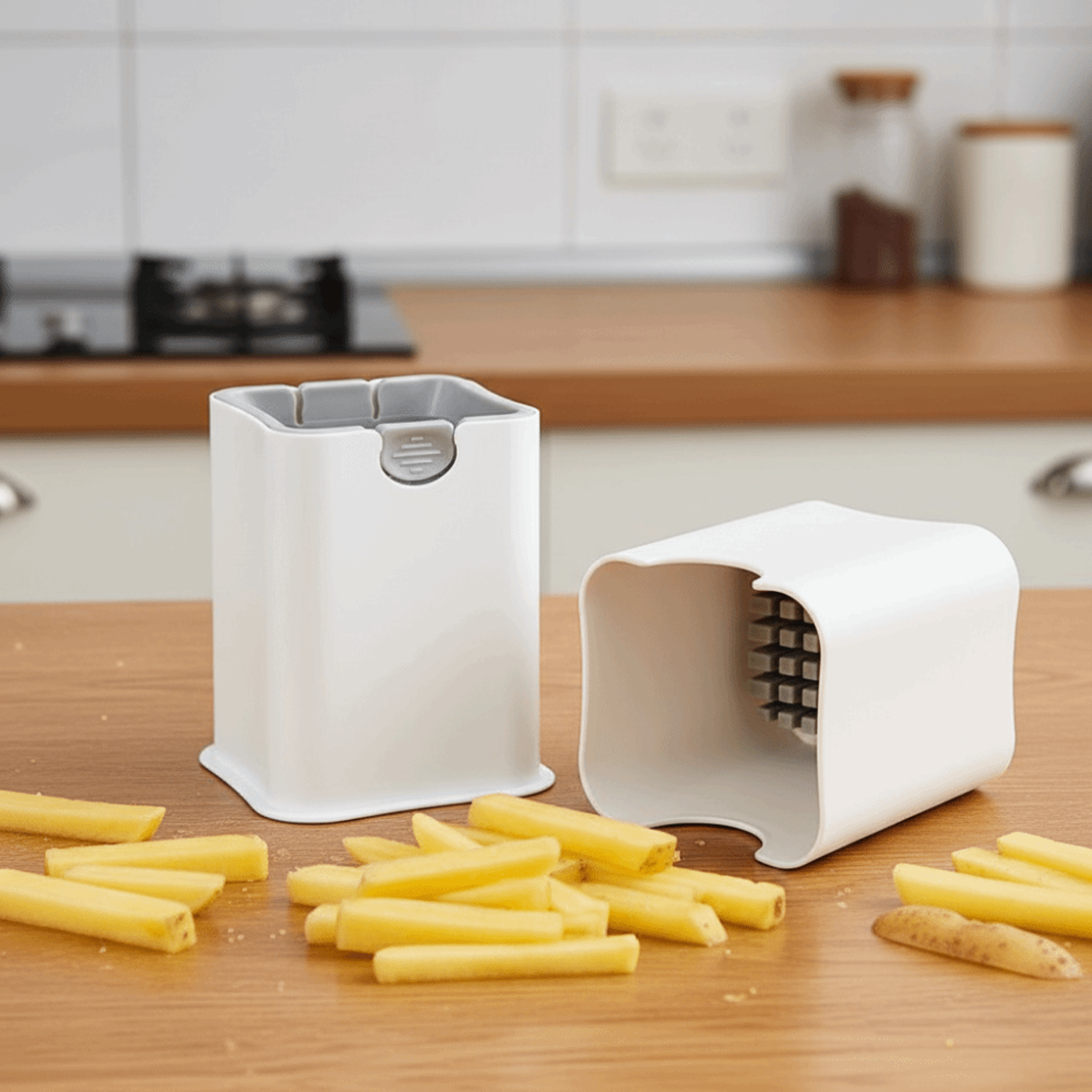 effort saving manual french fry cutter & potato slicer vegetable chopper