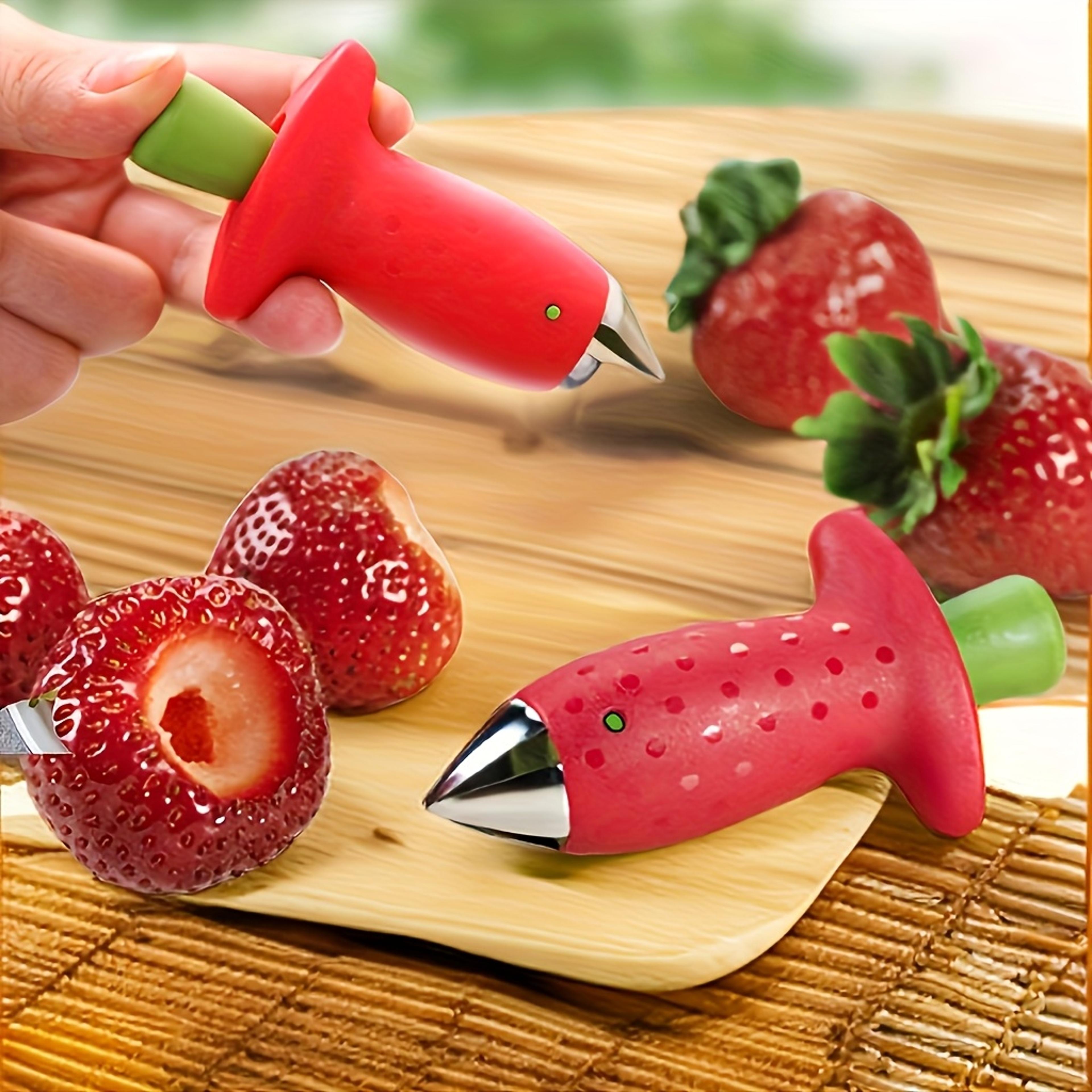 strawberry huller & pineapple corer tool multifunction strawberry stem remover for fruits & vegetables