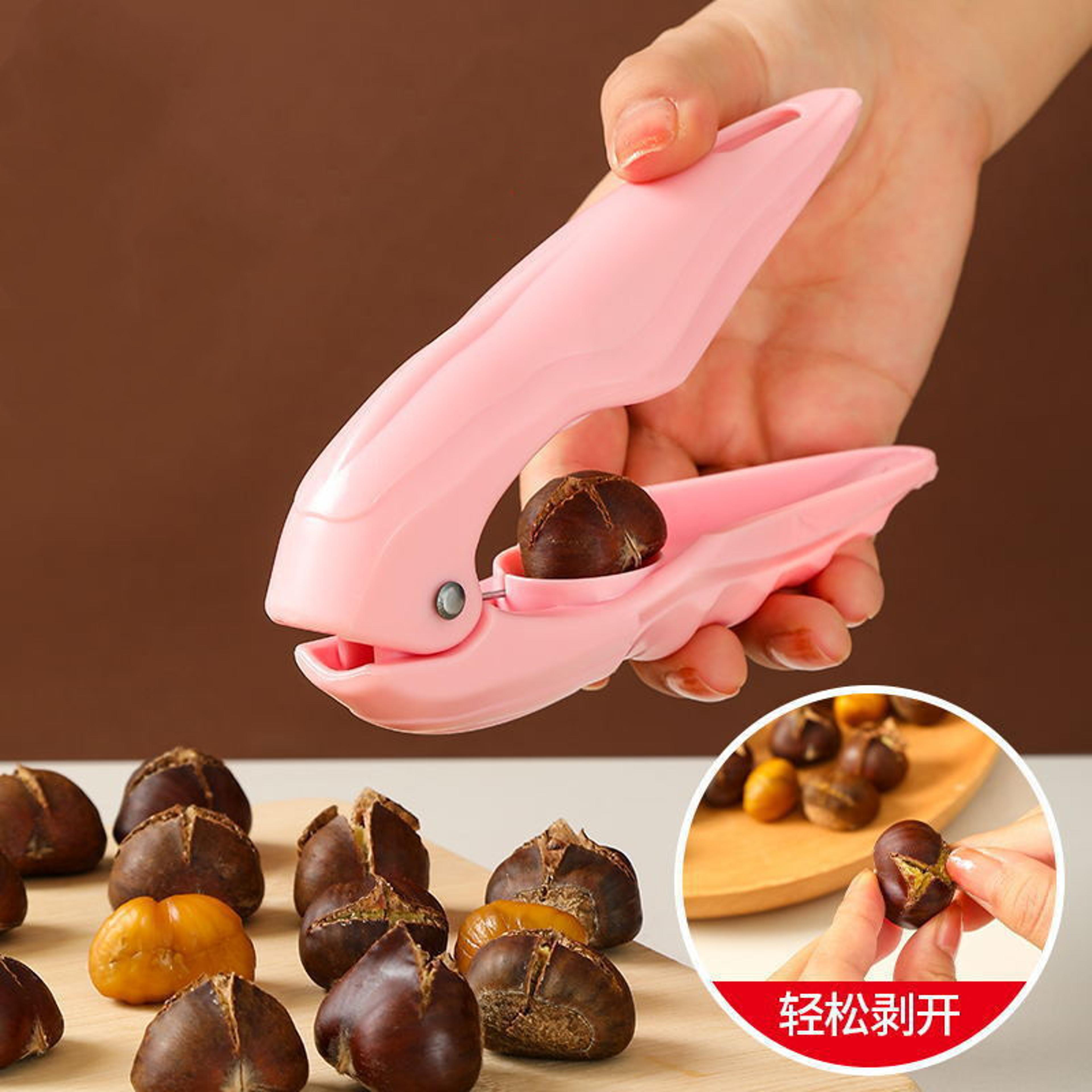 premium stainless steel chestnut nutcracker & walnut sheller heavy duty manual nut opener tool