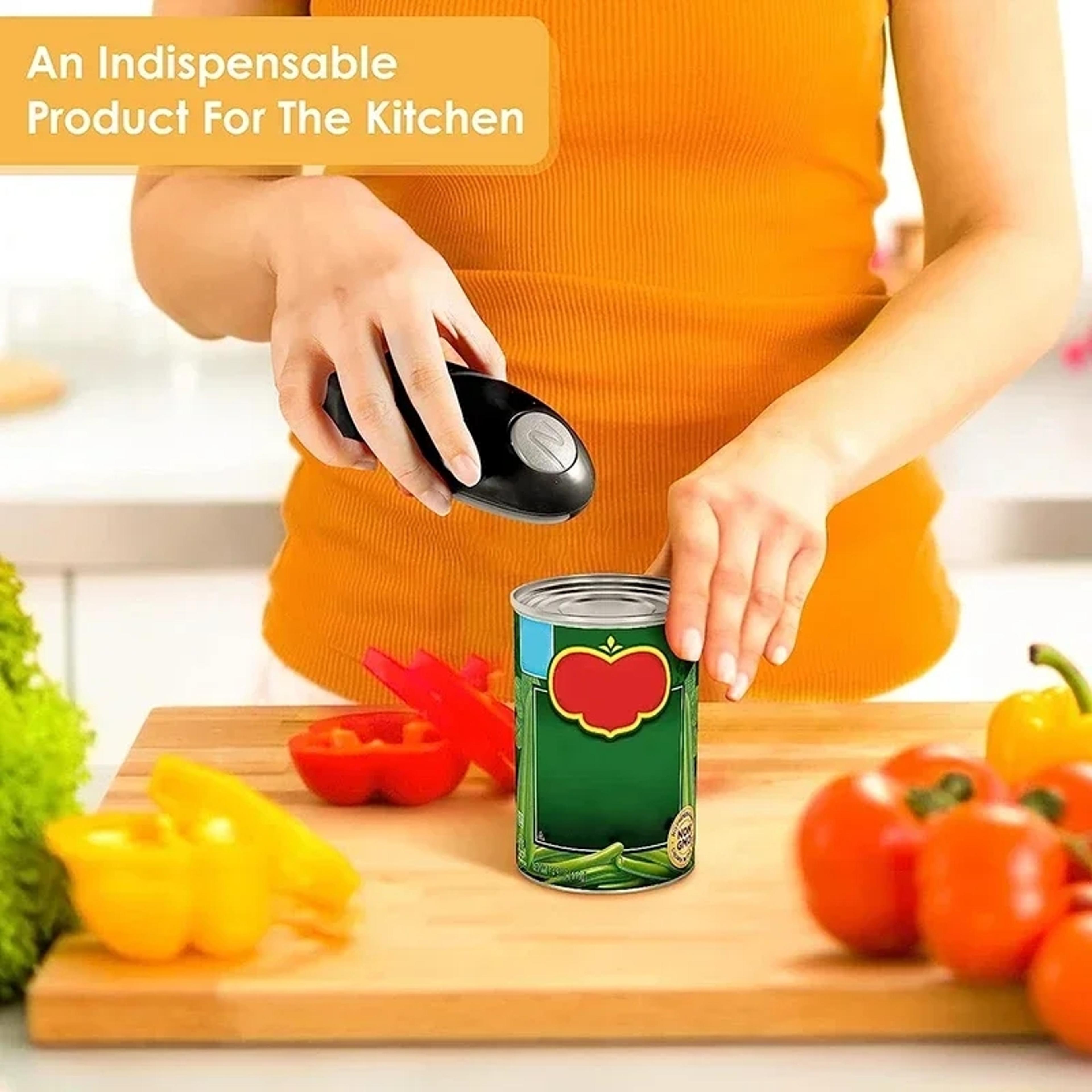 portable cordless electric can opener one touch battery powered can opener for kitchen & travel