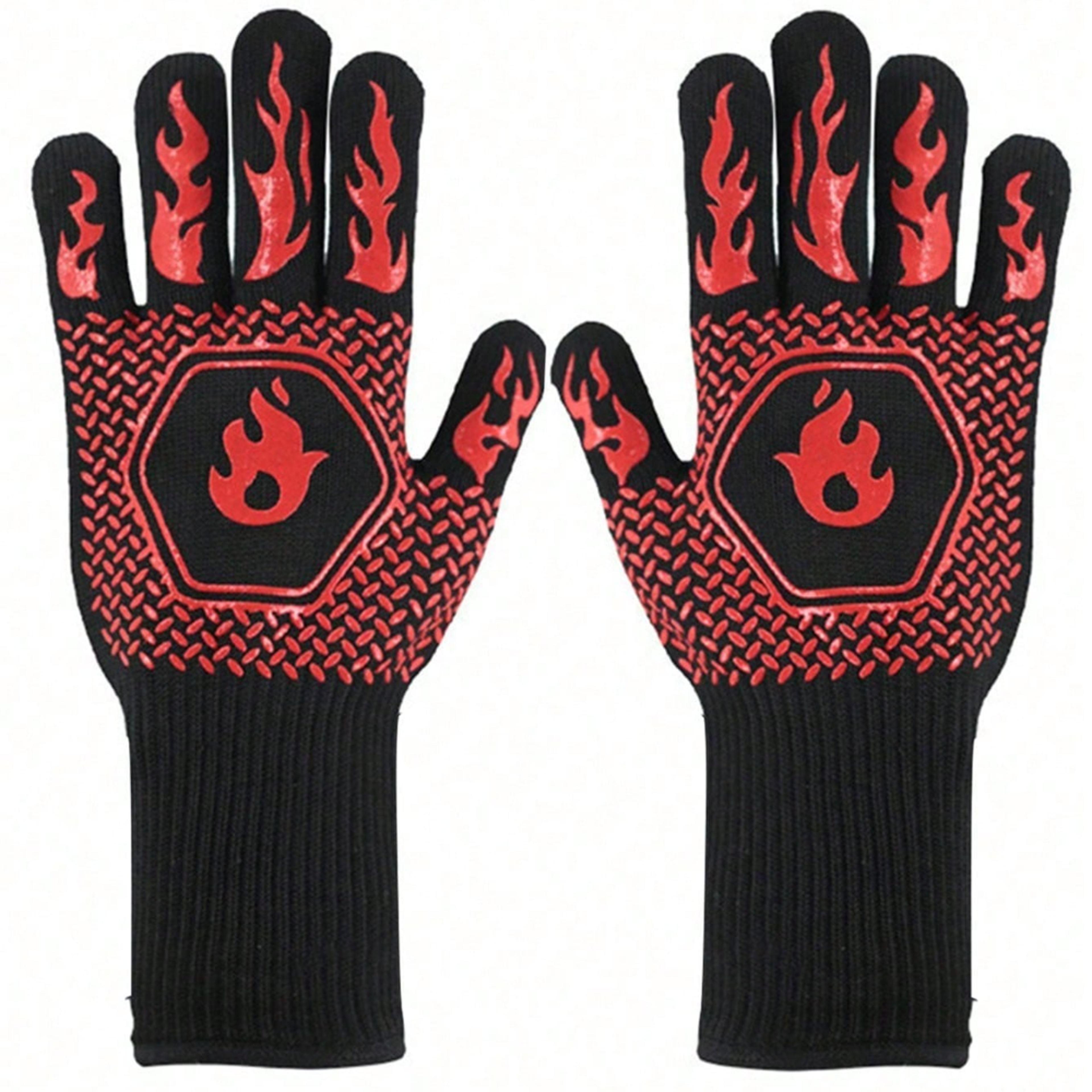 pro heat resistant bbq & oven gloves set