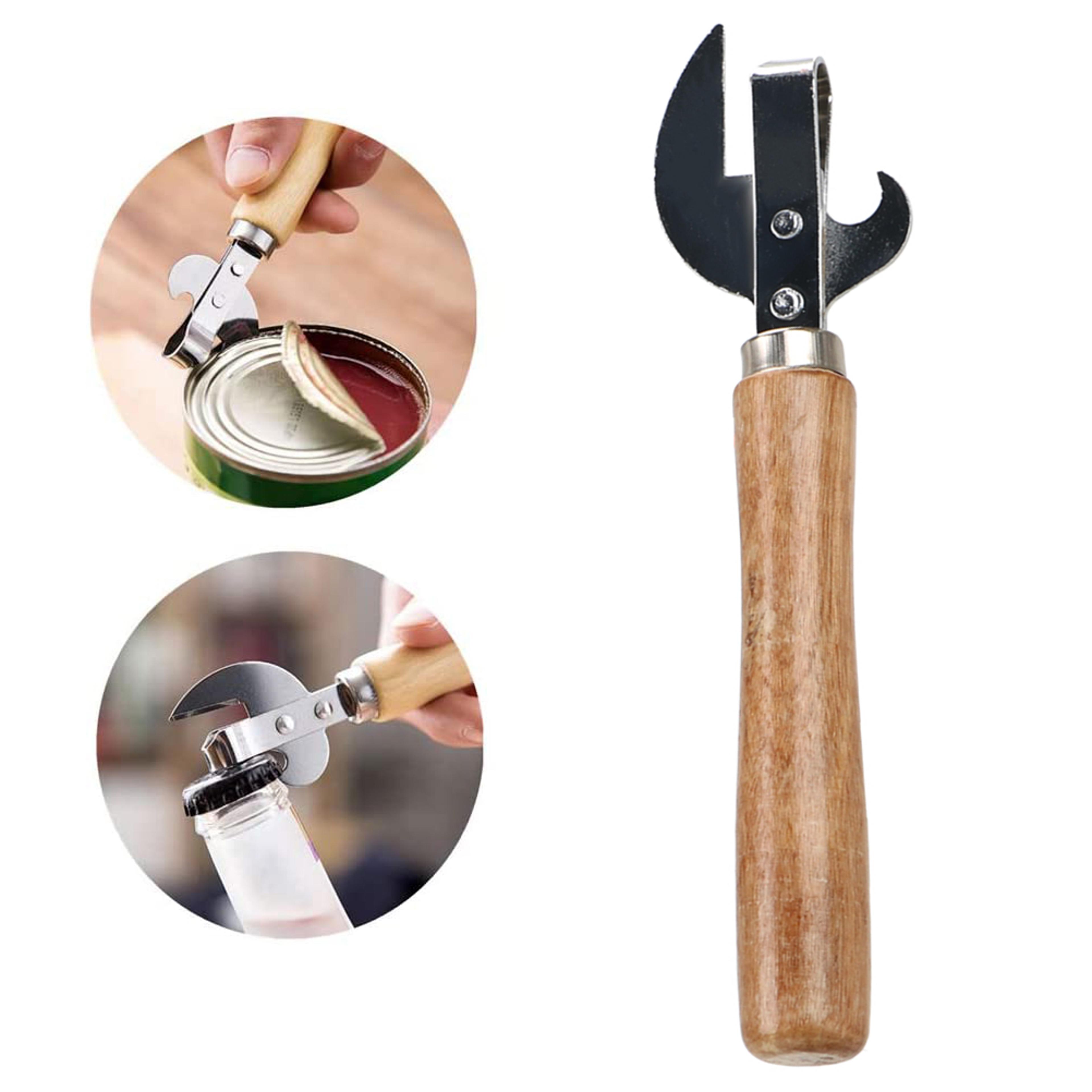 stainless steel jar & can opener tool
