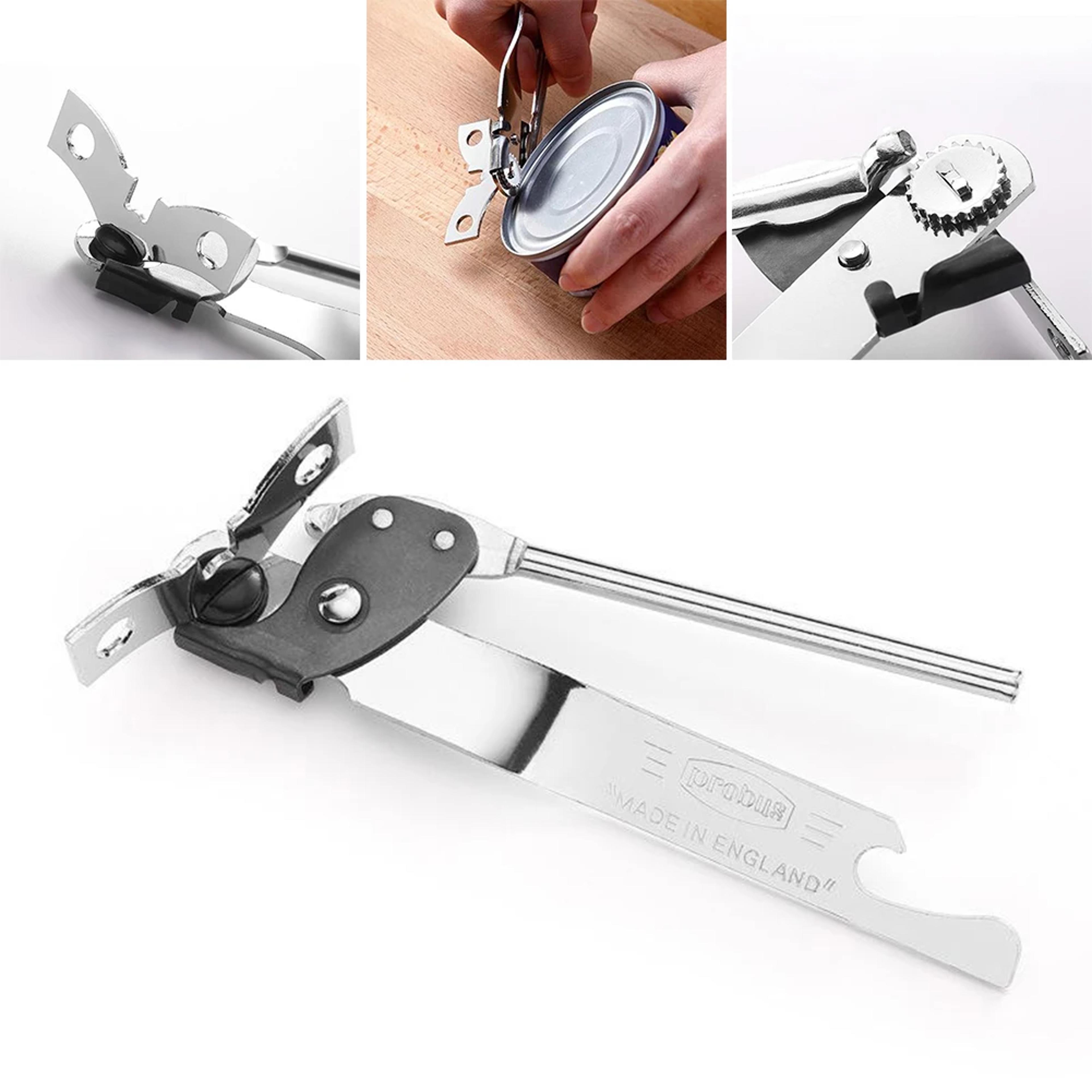 premium stainless steel multi use can & bottle opener easy turn manual kitchen tool