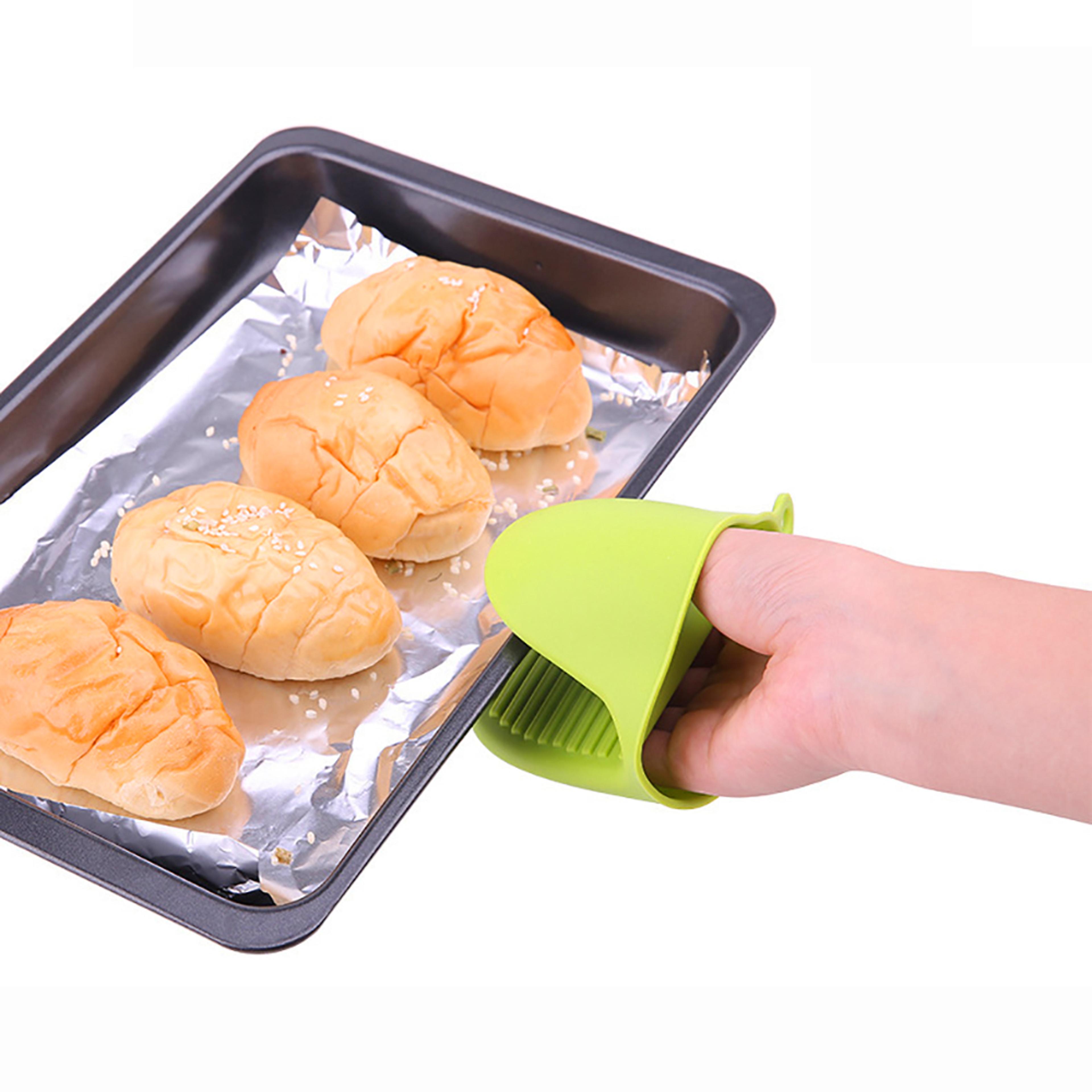 premium silicone oven mitts & heat resistant gloves anti scald kitchen pinch grips tool