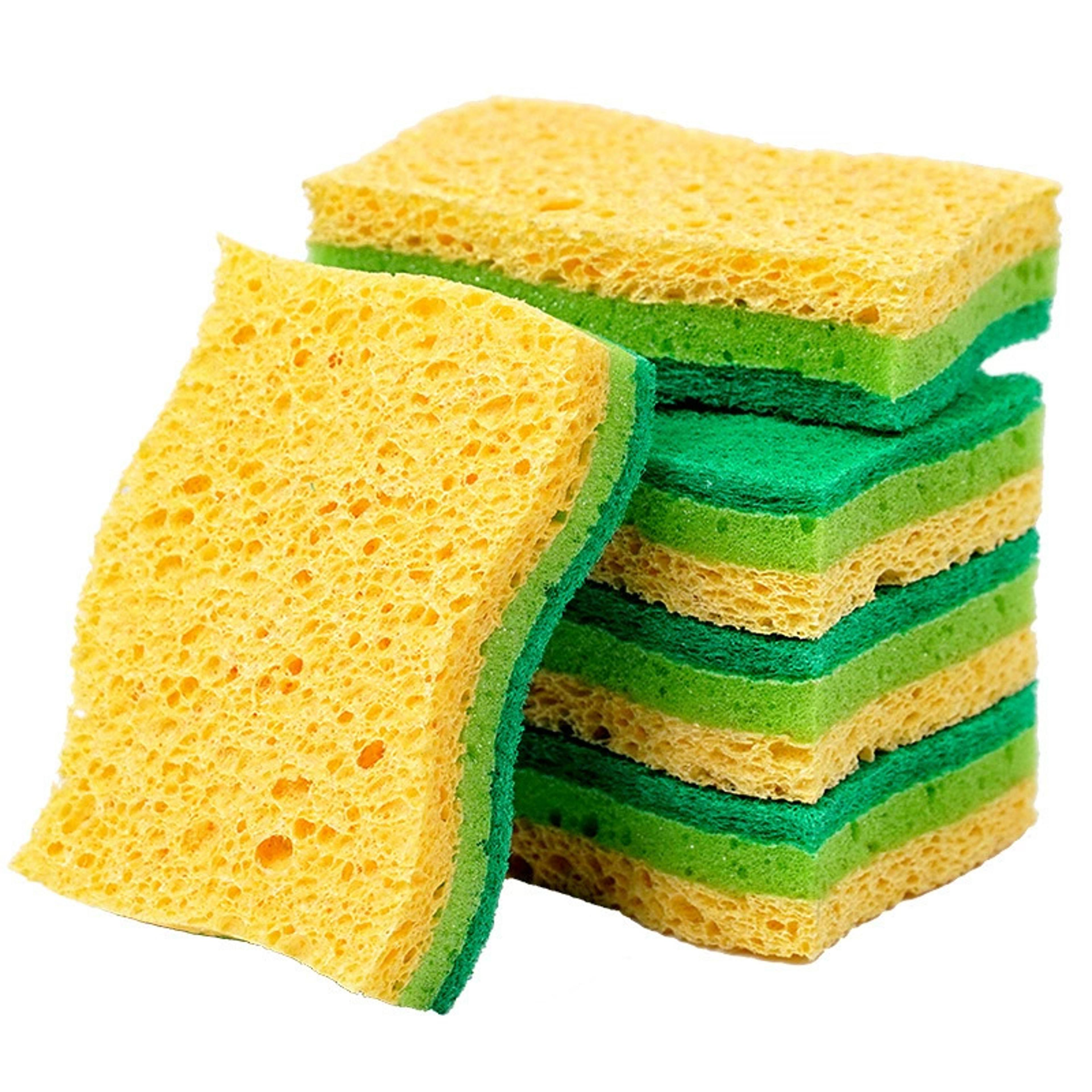 multi layer kitchen scrub sponges for heavy duty dishwashing & grease removal